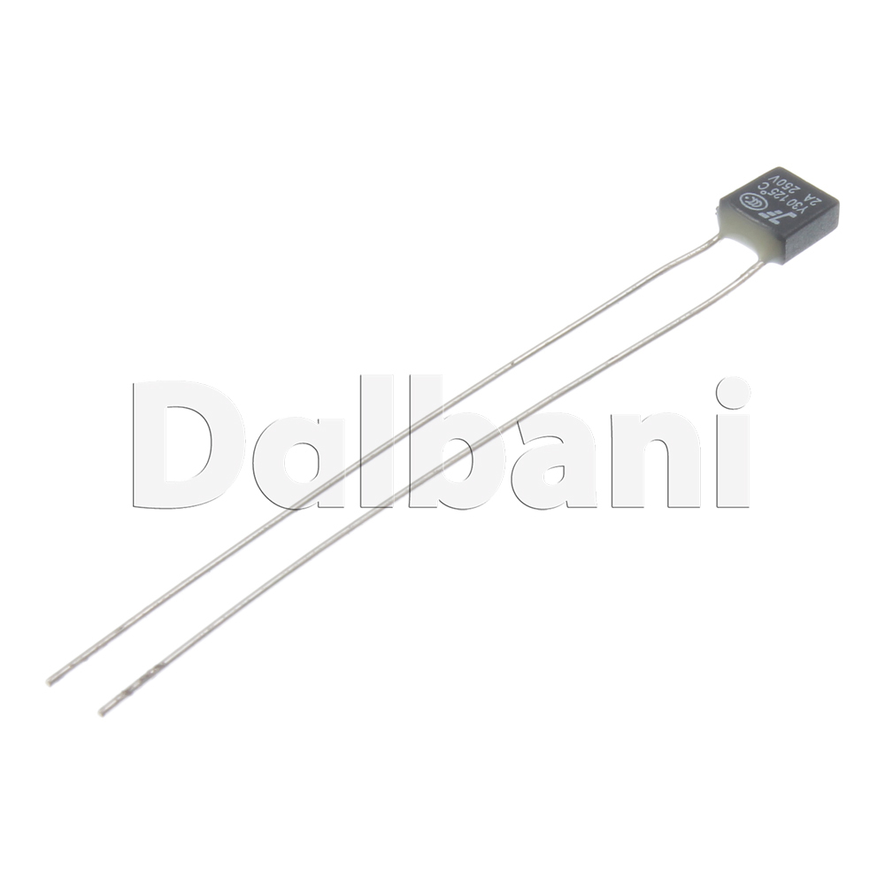 5pcs 250V2A 125C RH New Thermal Cutoff Fuse 2A 250V 2 Pin 125 C Y30