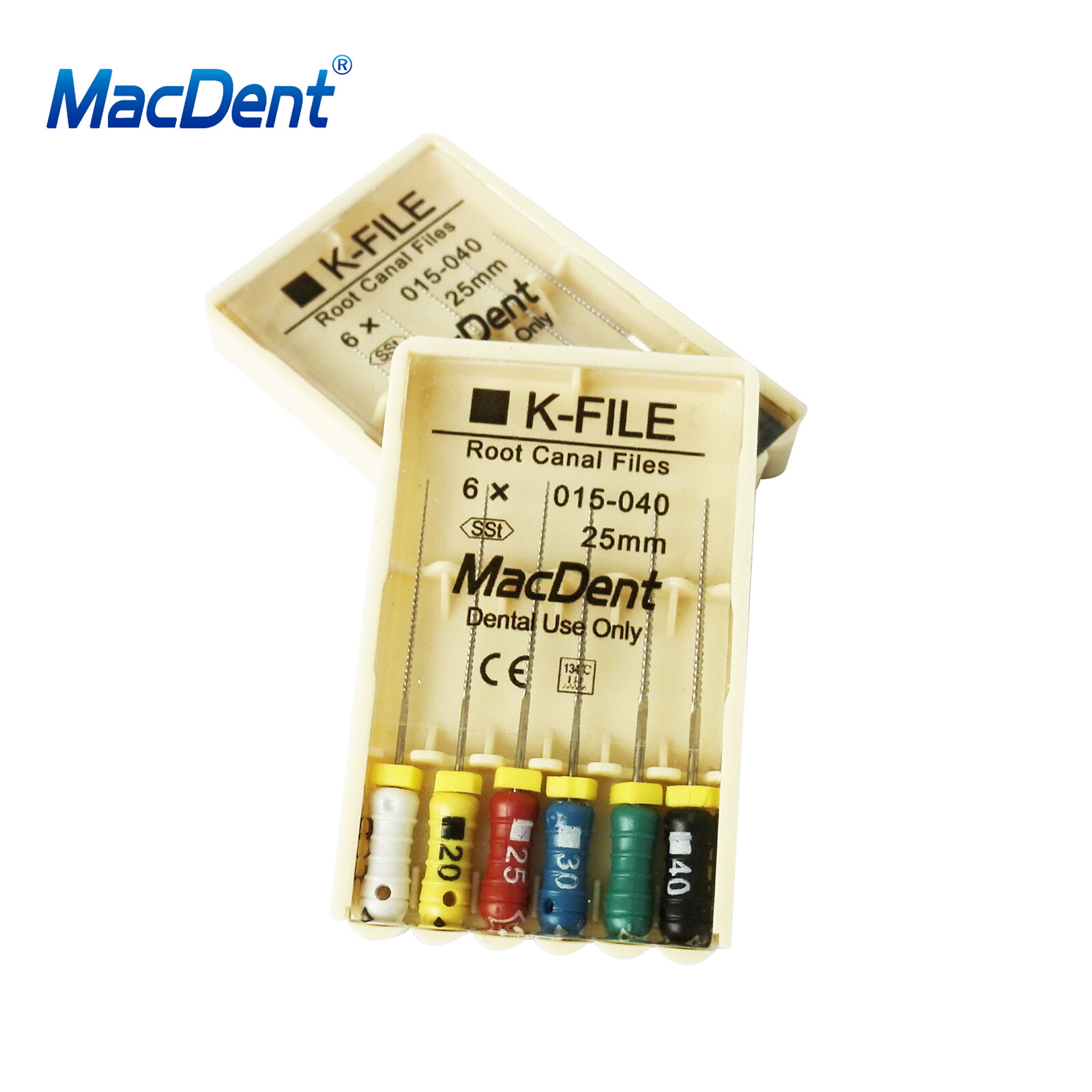MacDent Dental Root Canal Endo K-files 21-25-31mm All Sizes 6Files/pk