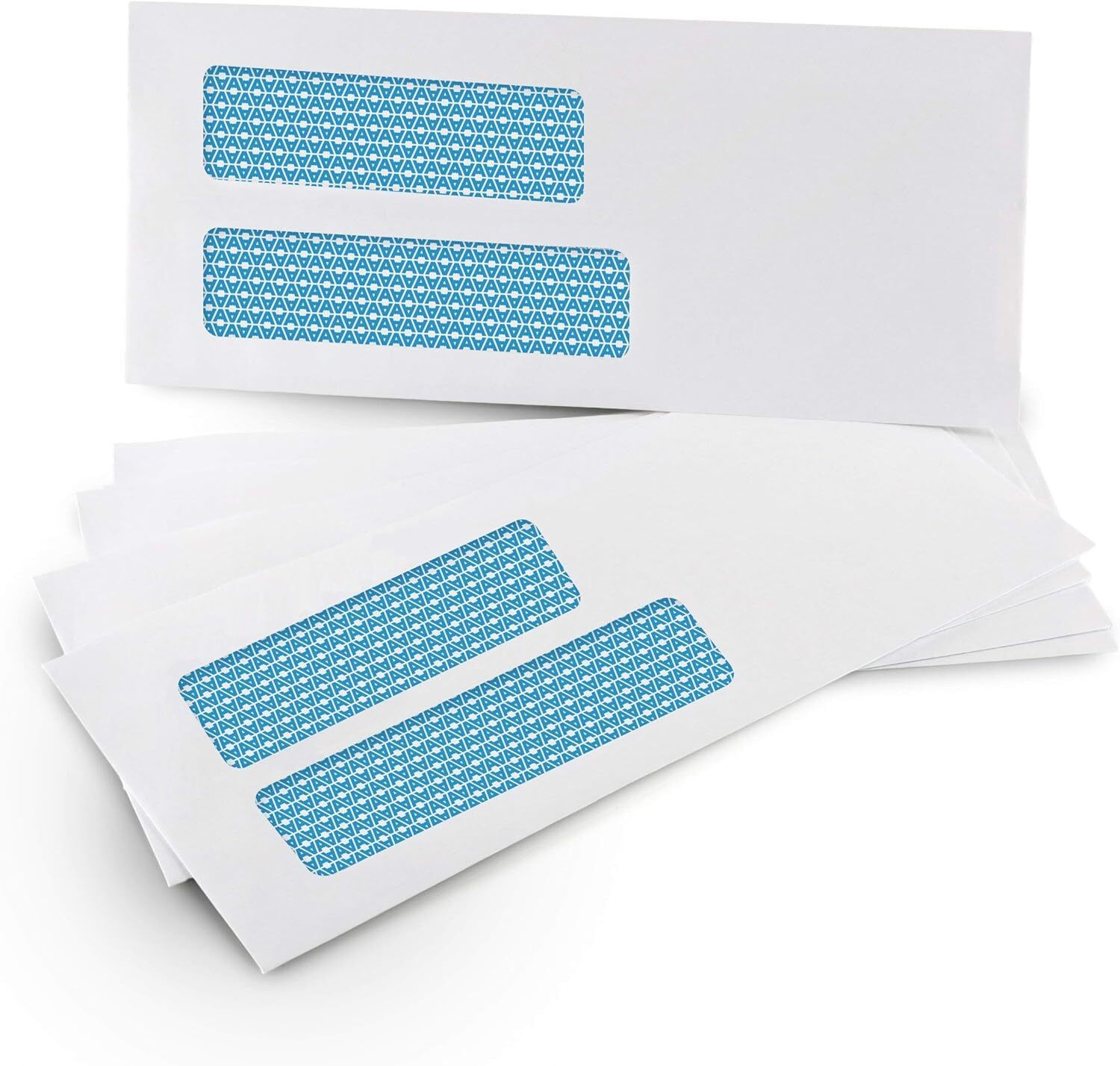 Aimoh 500 Count 9 Inch Double Window Quick Seal Security Envelopes