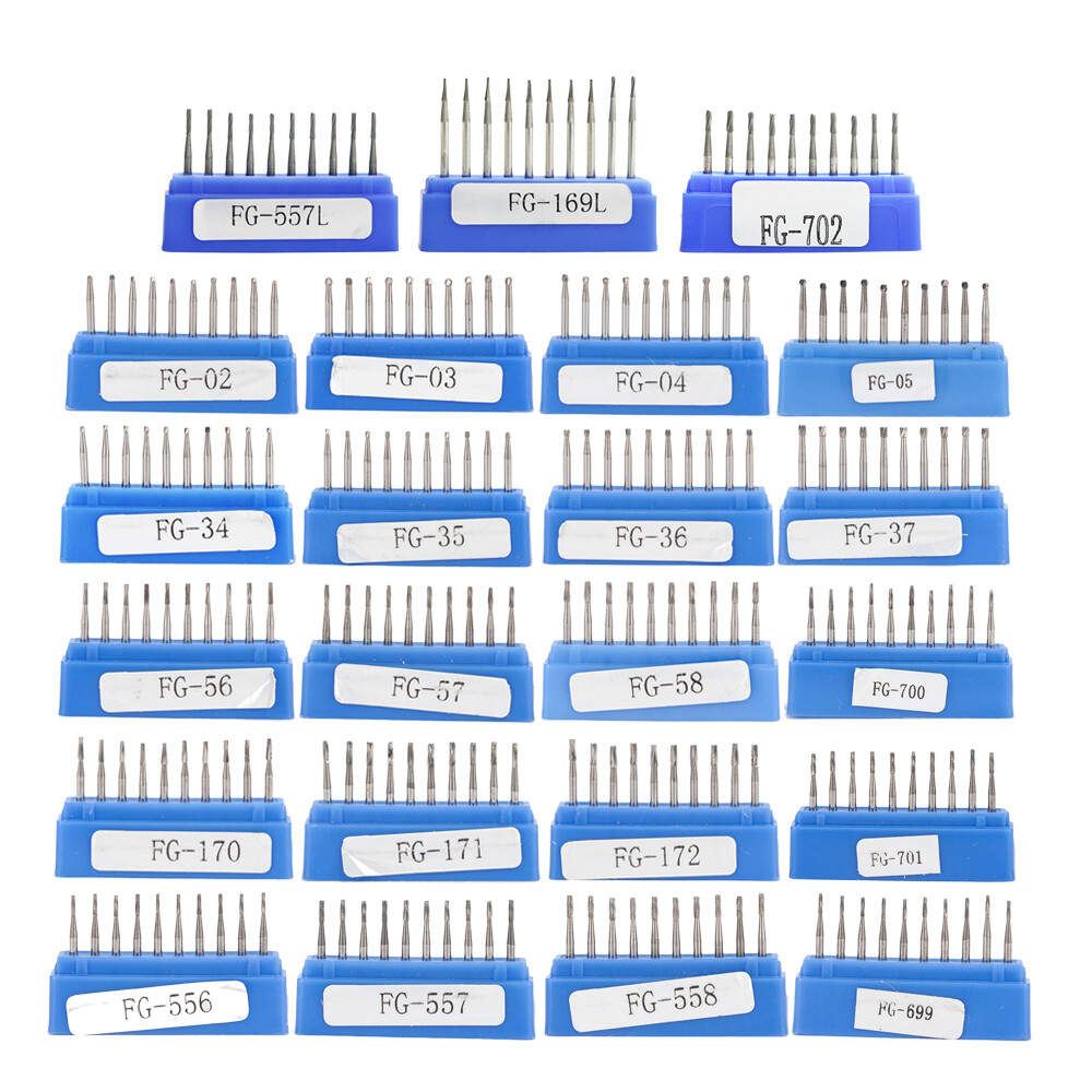 Dental FG Carbide Burs Drills Surgical High Speed Handpiece 39 types 10pcs/box