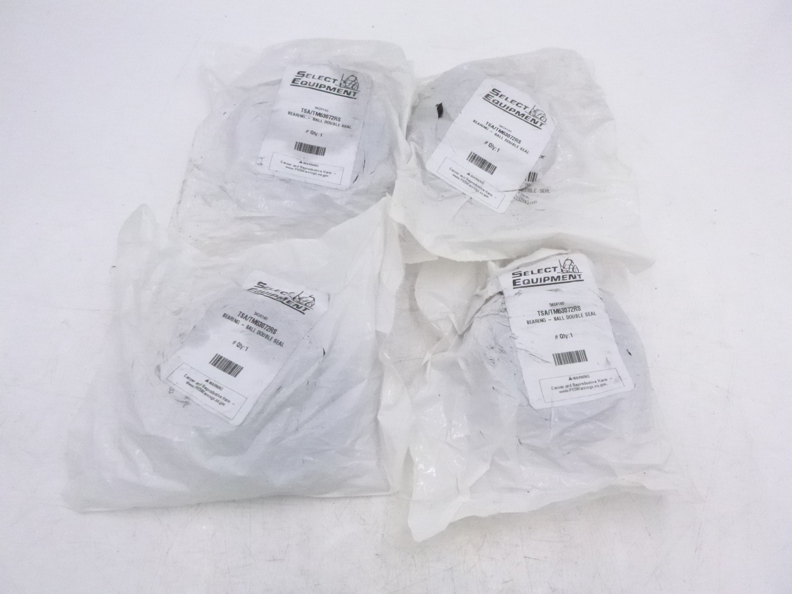4 Pack Select Equipment Ball Double Seal Bearing STA/TM63072RS