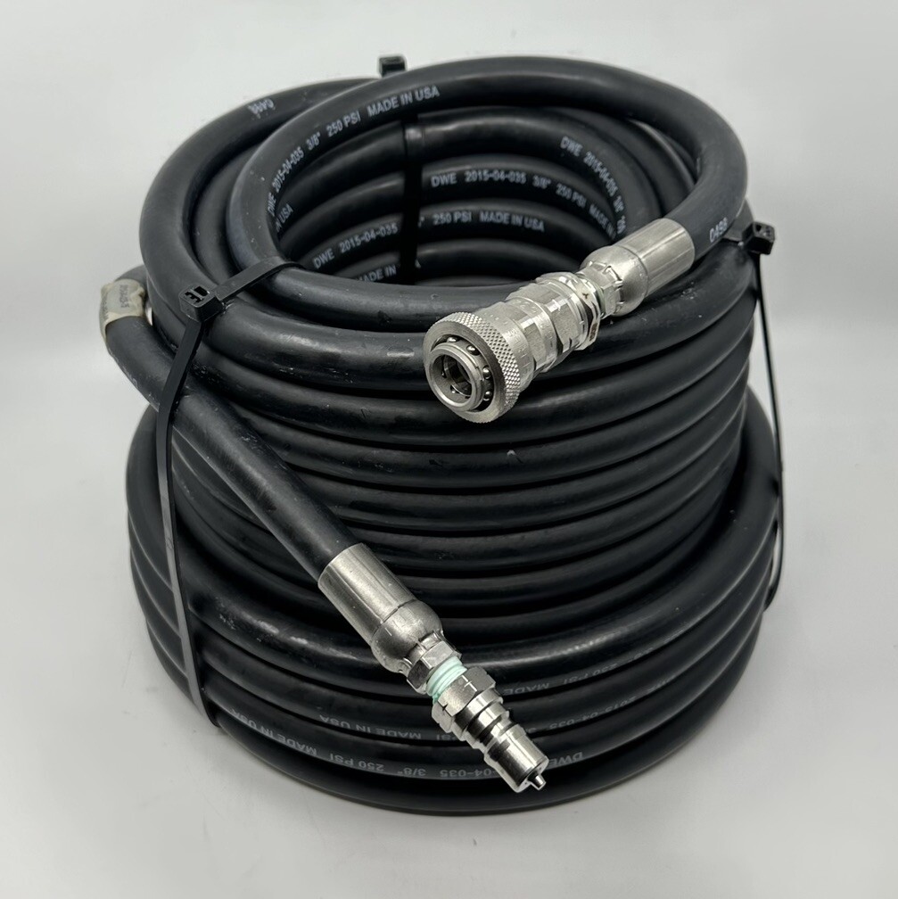 69 DWE 75′ Breathing Air Hose 250 PSI 3/8″ w/ PARKER SS Fittings FULL NEW PALLET
