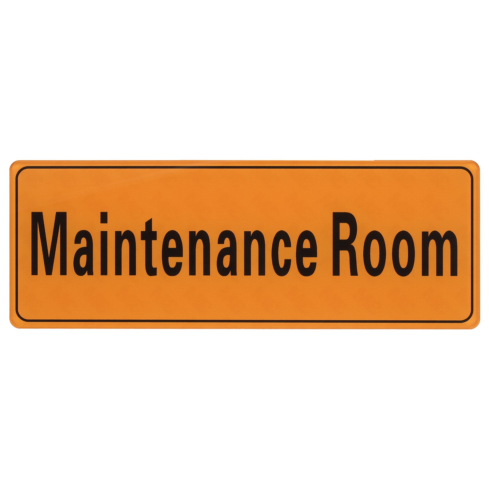 9″x3″ Maintenance Room, 1Pcs Room Door Sign Self-Adhesive Orange with Black Text