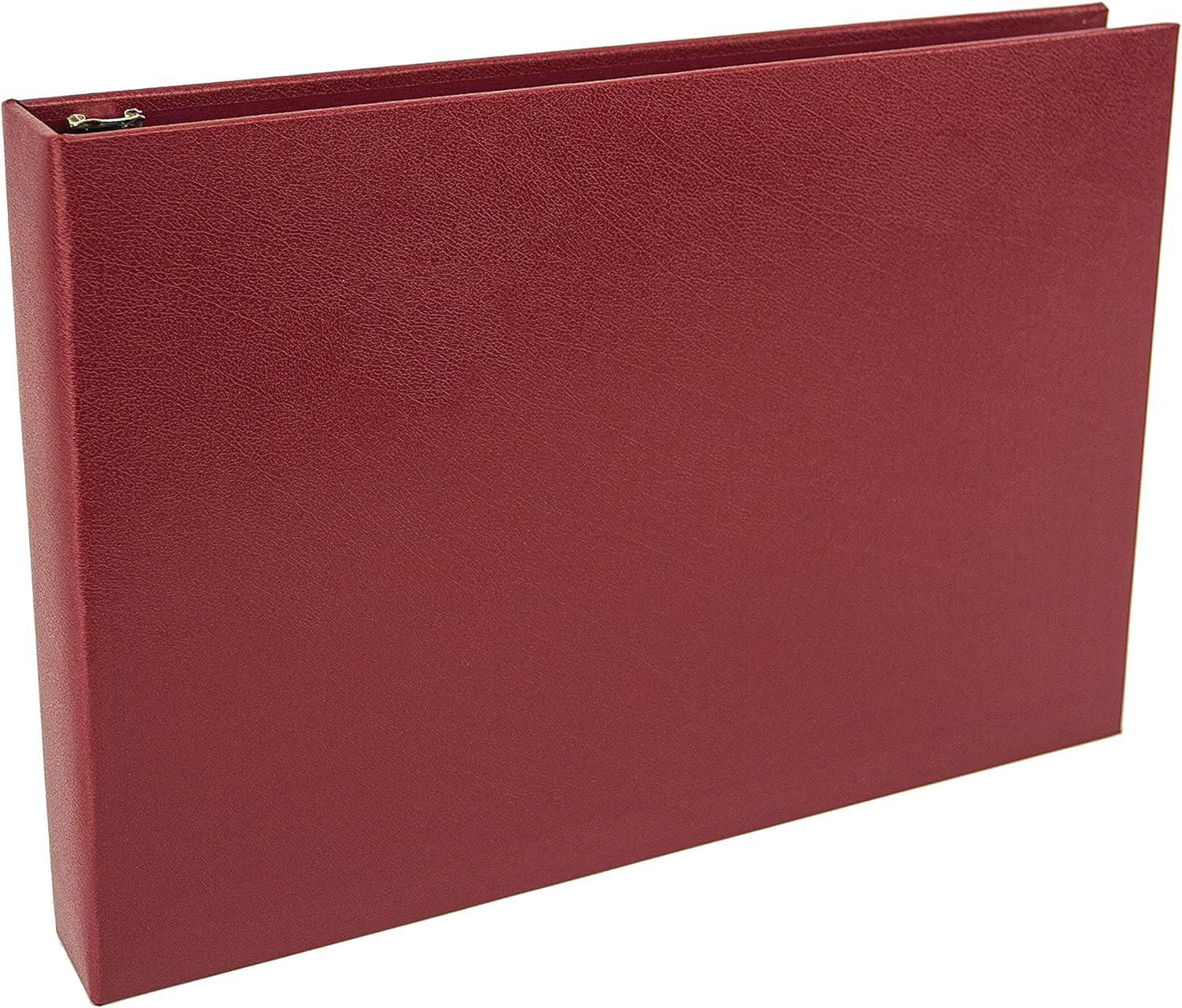Better Office Products 7 Ring Executive Check Binder with Zipper Pouch, Burgundy