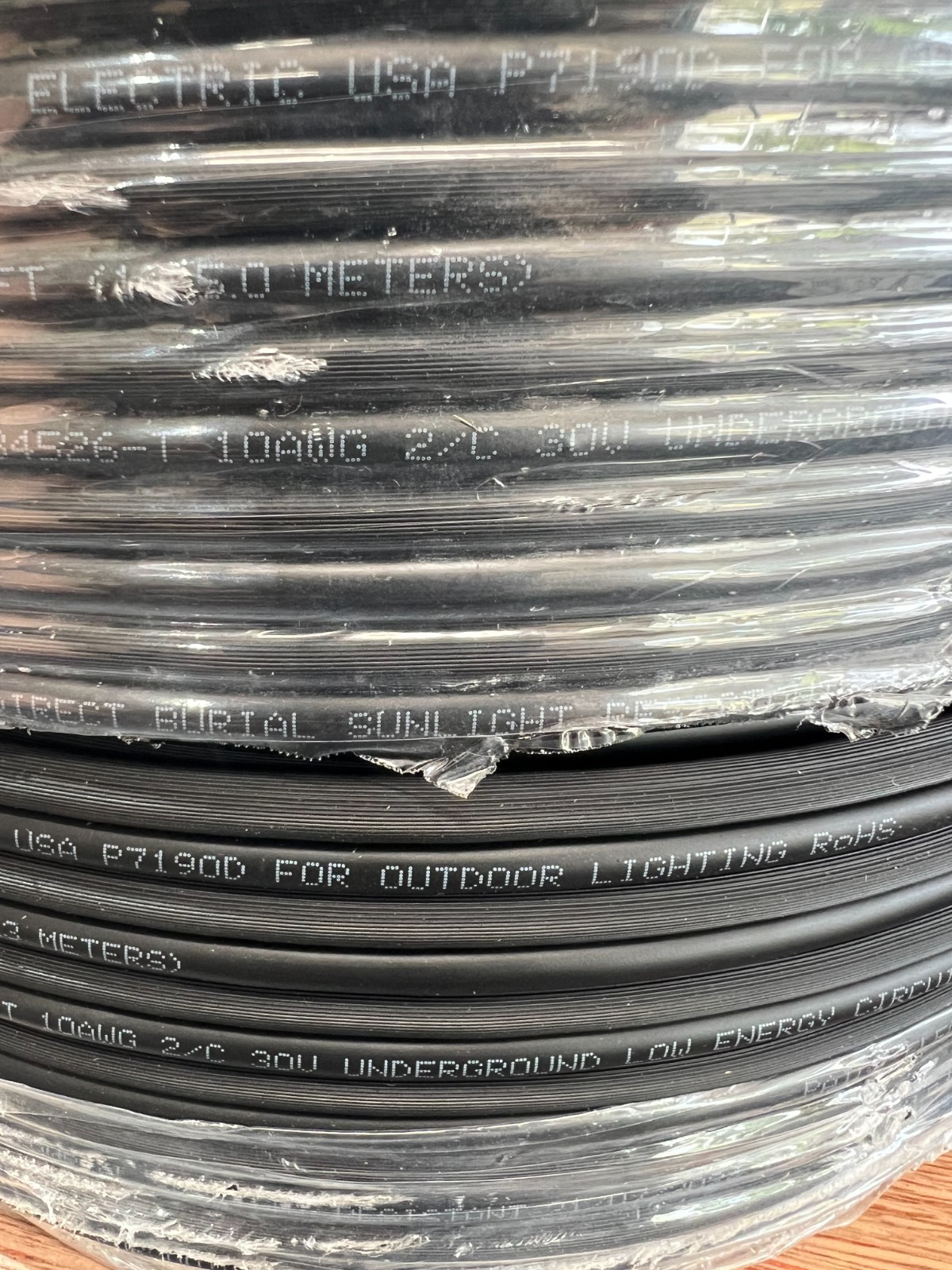 25ft Paige 180155 10 AWG 2 Conductor Outdoor Landscape Lighting Cable Wire 10/2
