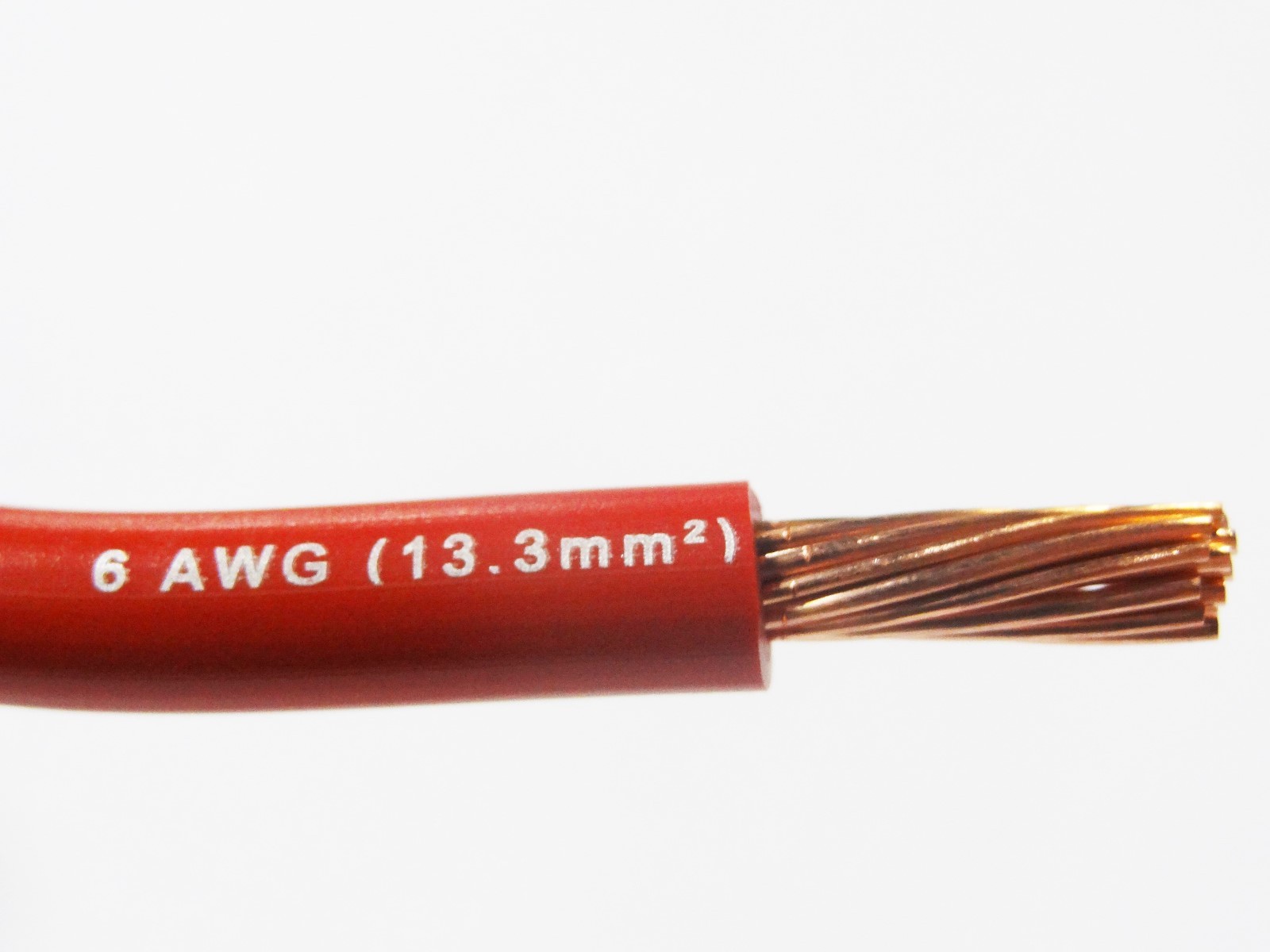 MTW 6 AWG GAUGE RED STRANDED COPPER SGT PRIMARY WIRE 15′ FT