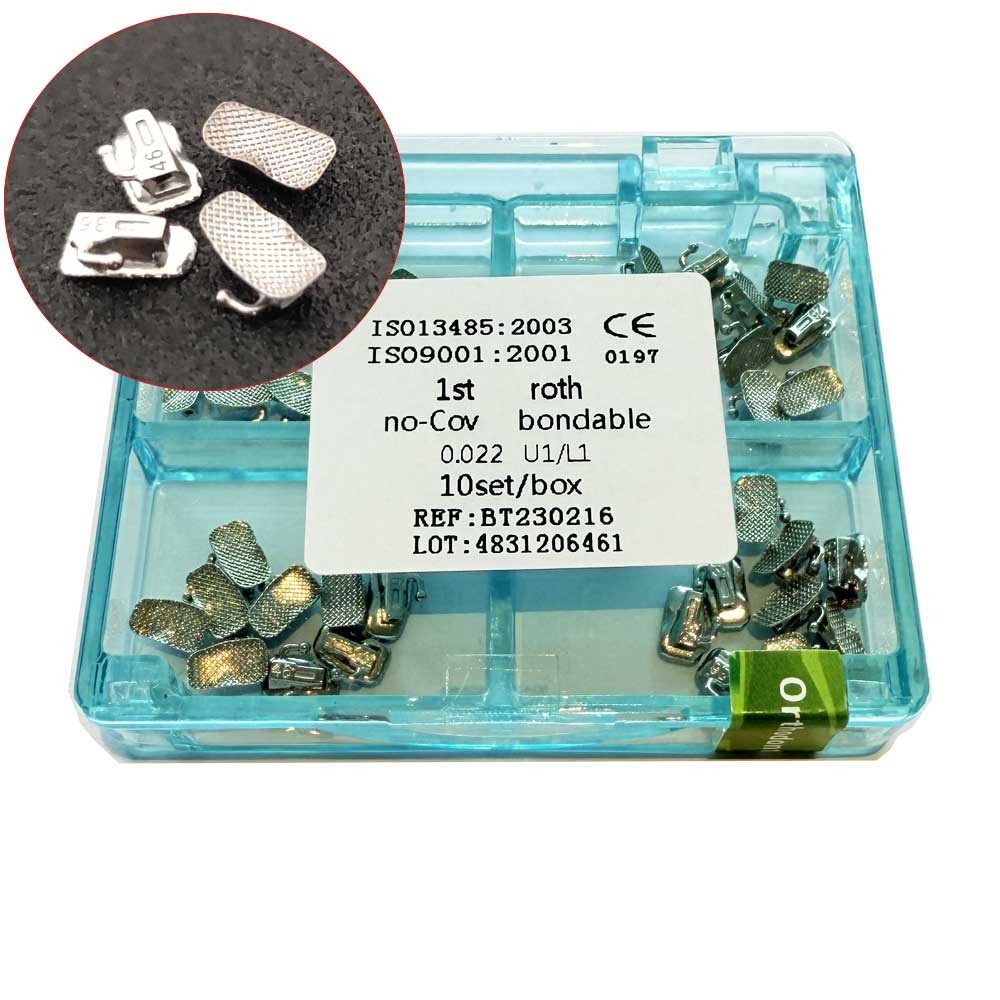 10Sets/box Dental Orthodontic Buccal Tubes 1st Molar Roth 0.022 Bondable Mesh