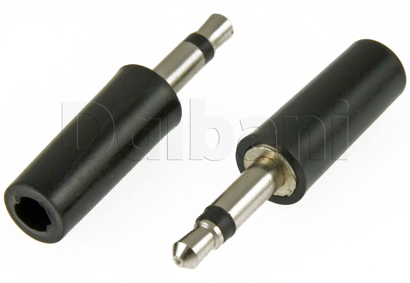10pcs Black 3.5mm mono Metal plug 15-0287