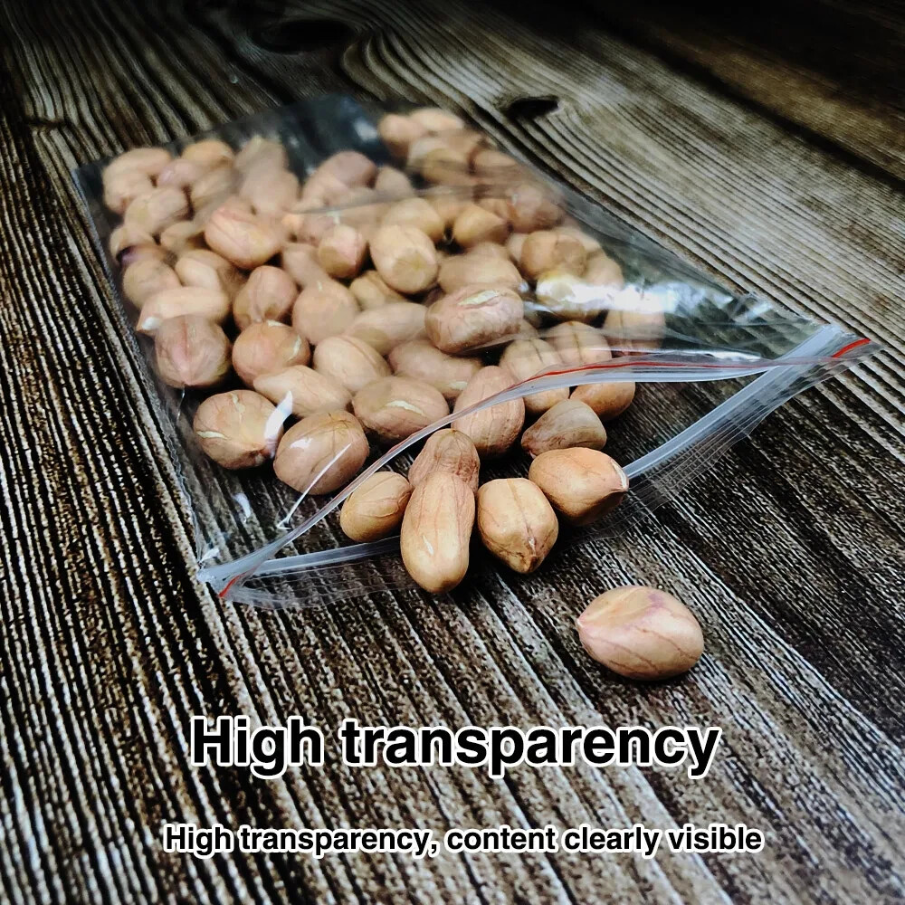 4x6cm-100PCS Clear Reclosable Zipper Bags Zip Seal Baggies Plastic Storage