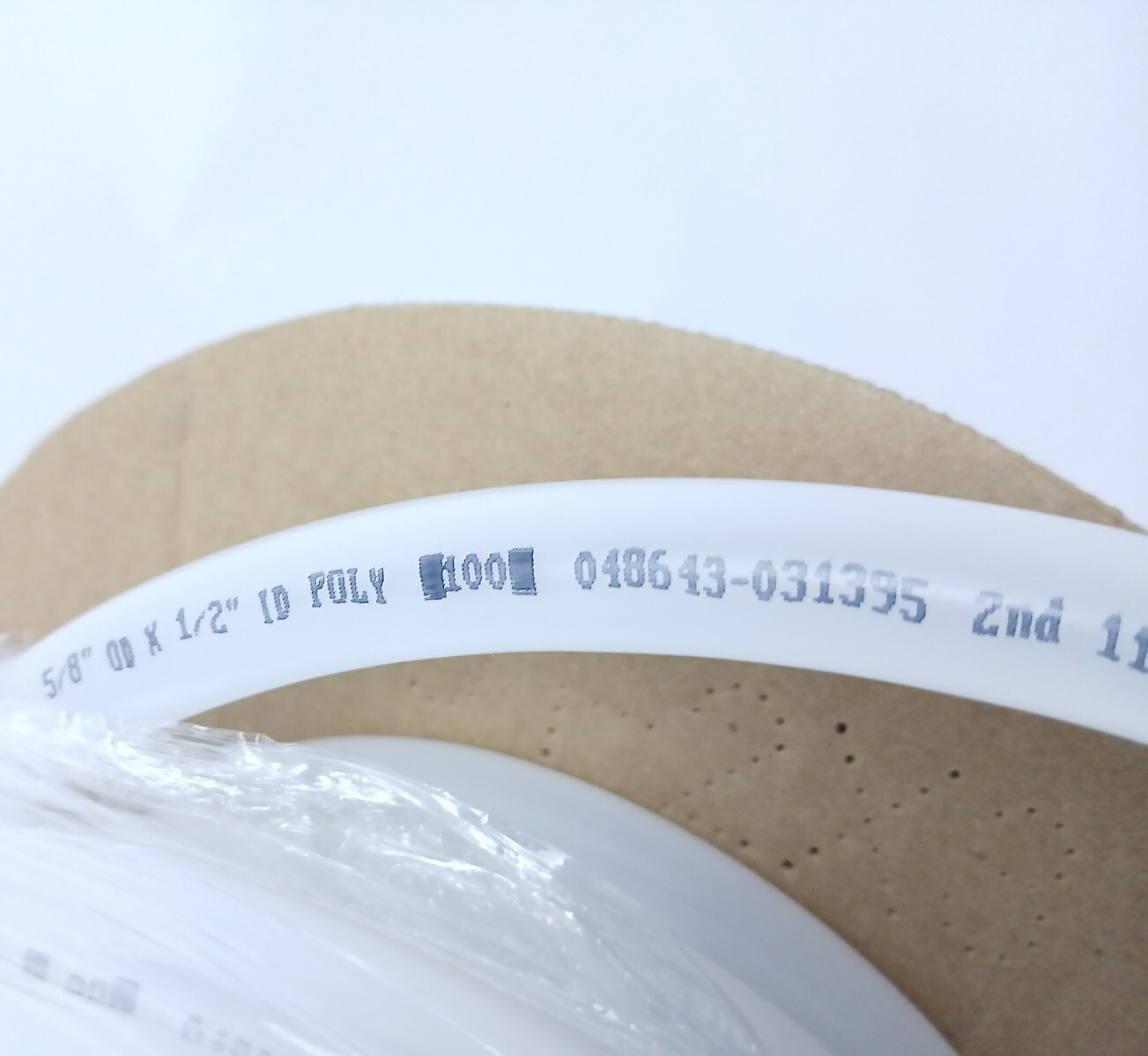 Natural Polyethylene Tubing on Roll Watts 5/8 in. O.D. x 1/2 in. I.D. x 100 ft.