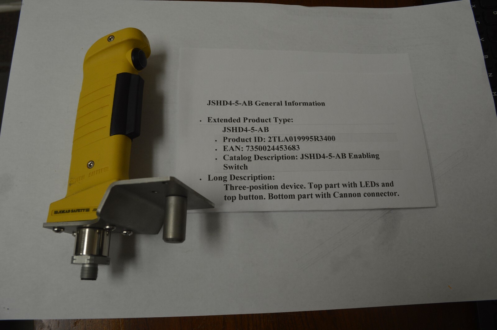 JOKAB SAFETY JSHD4-5-AB 2TLA019995R3400 ENABLING DEVICE