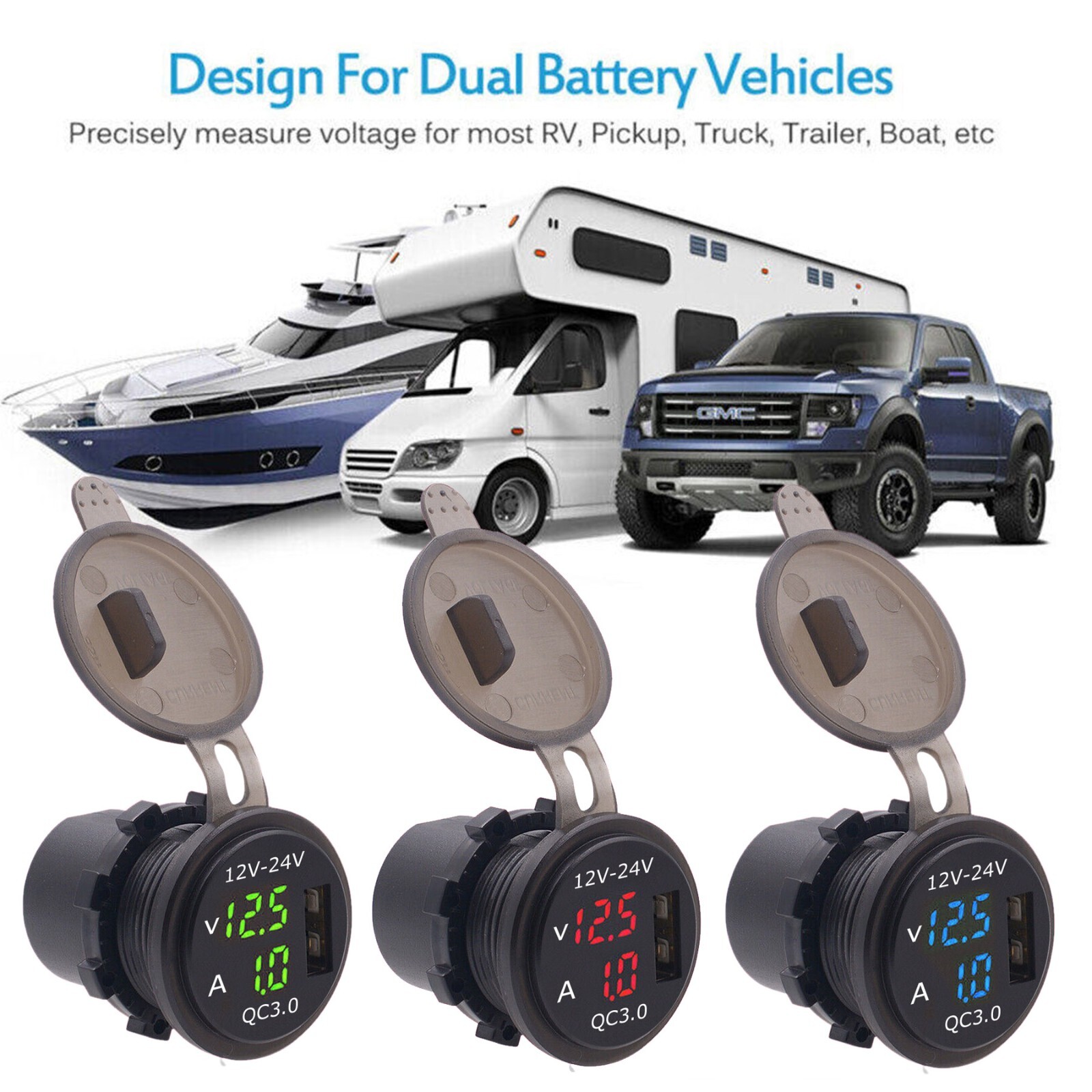 Waterproof CAR Battery Meter DC 12V Voltmeter LED Digital Display Voltage Gauge