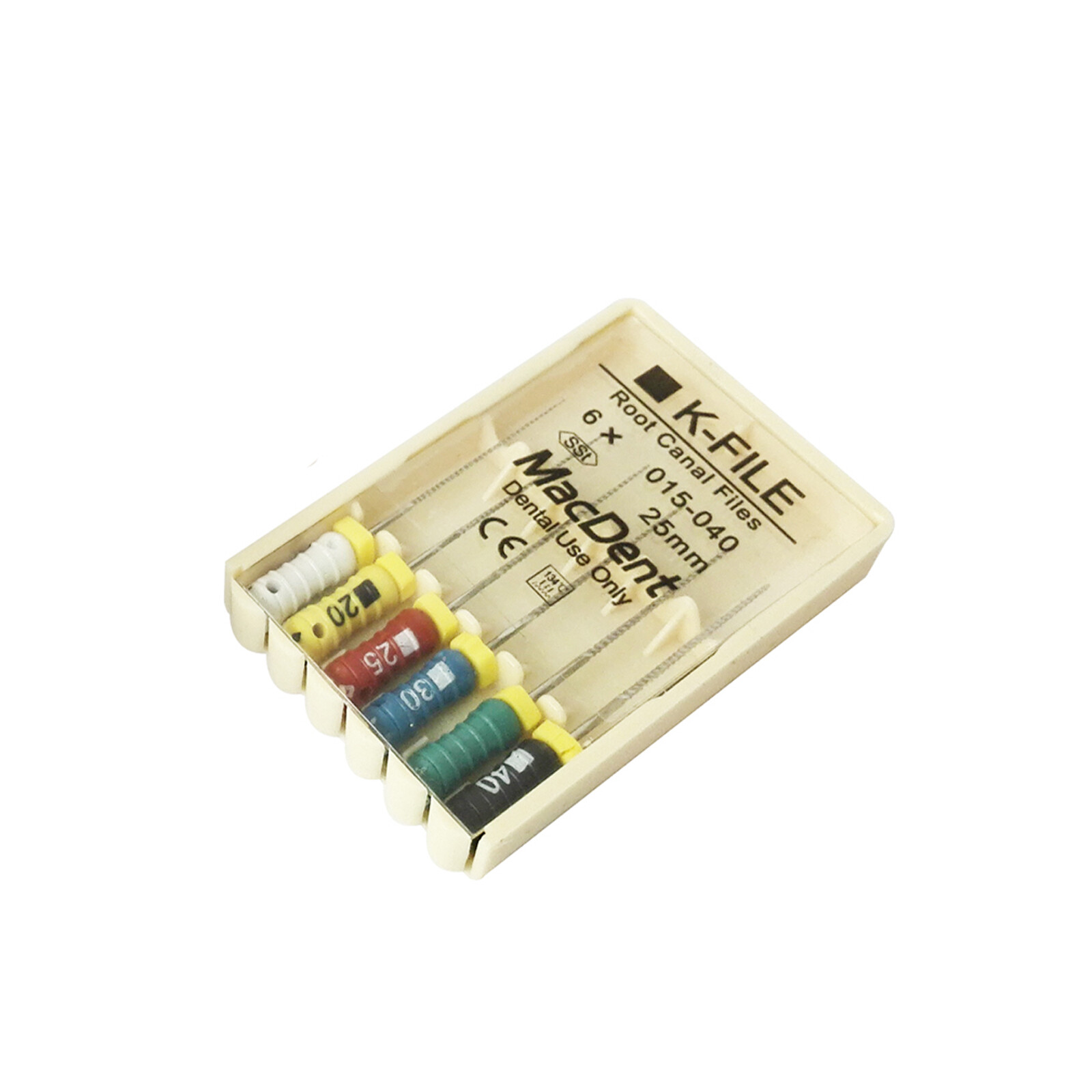 MacDent Dental Root Canal Endo K-files 21-25-31mm All Sizes 6Files/pk