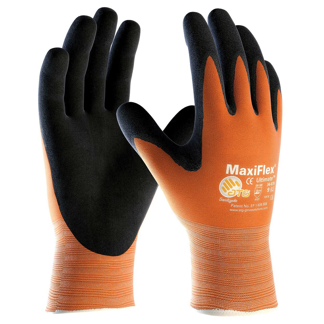 PIP 34-8014 MaxiFlex ATG Ultimate Nitrile Foam Coated Gloves (3 Pair) – Size: L