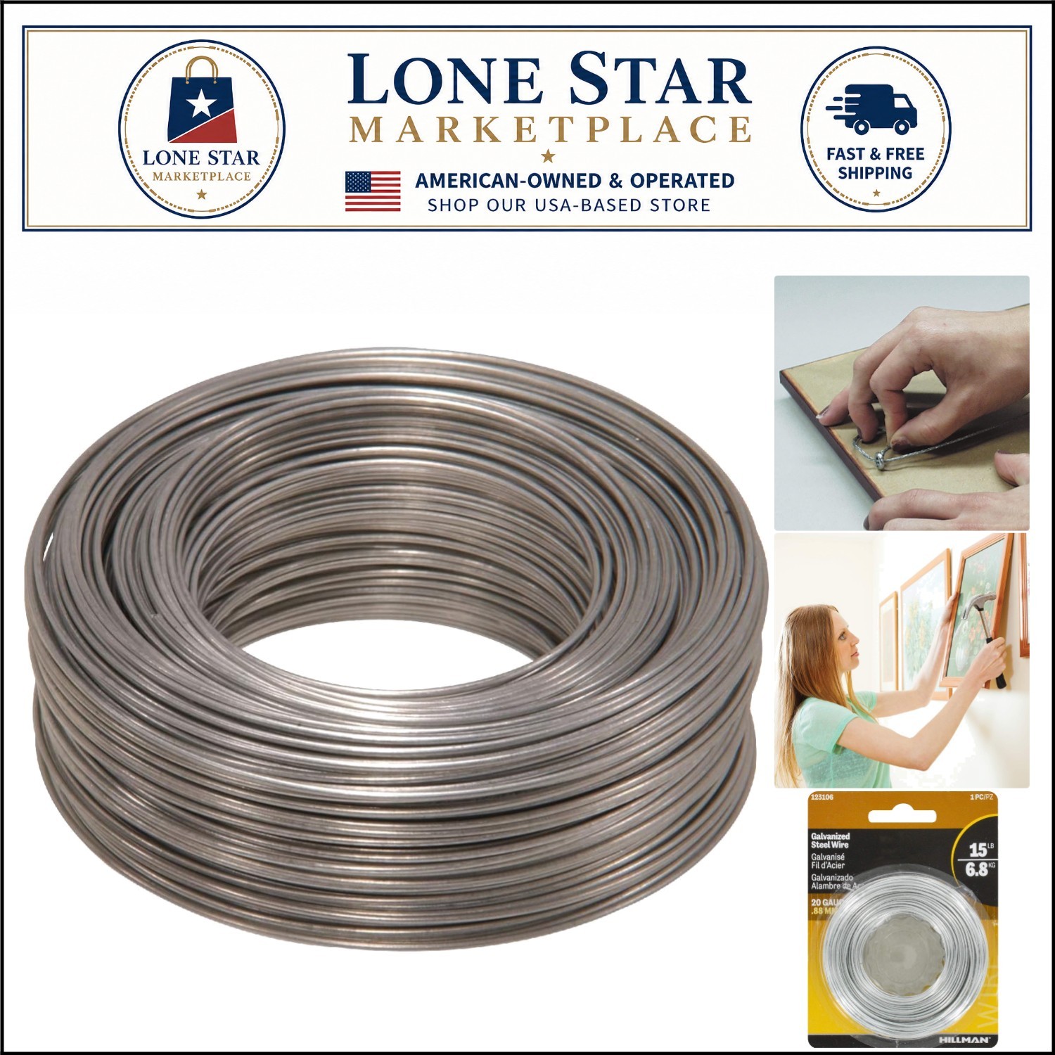 20 Gauge Galvanized Hobby Wire Cable – 175ft, Ideal for Various Crafts