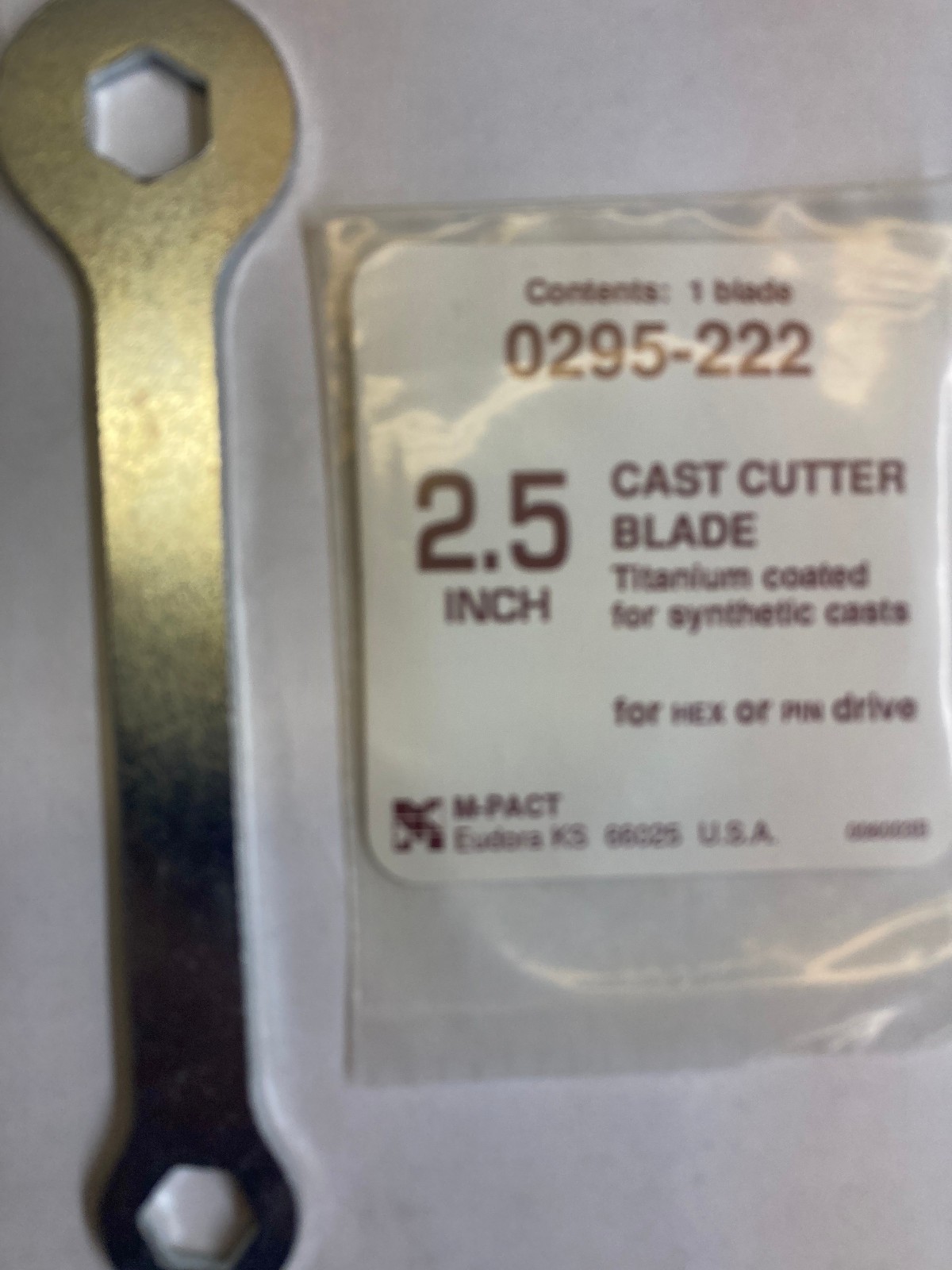 BSN Medical 0295-222 Titanium Coared Cast Saw Blade For Synthetic Casts-2,5″+KEY