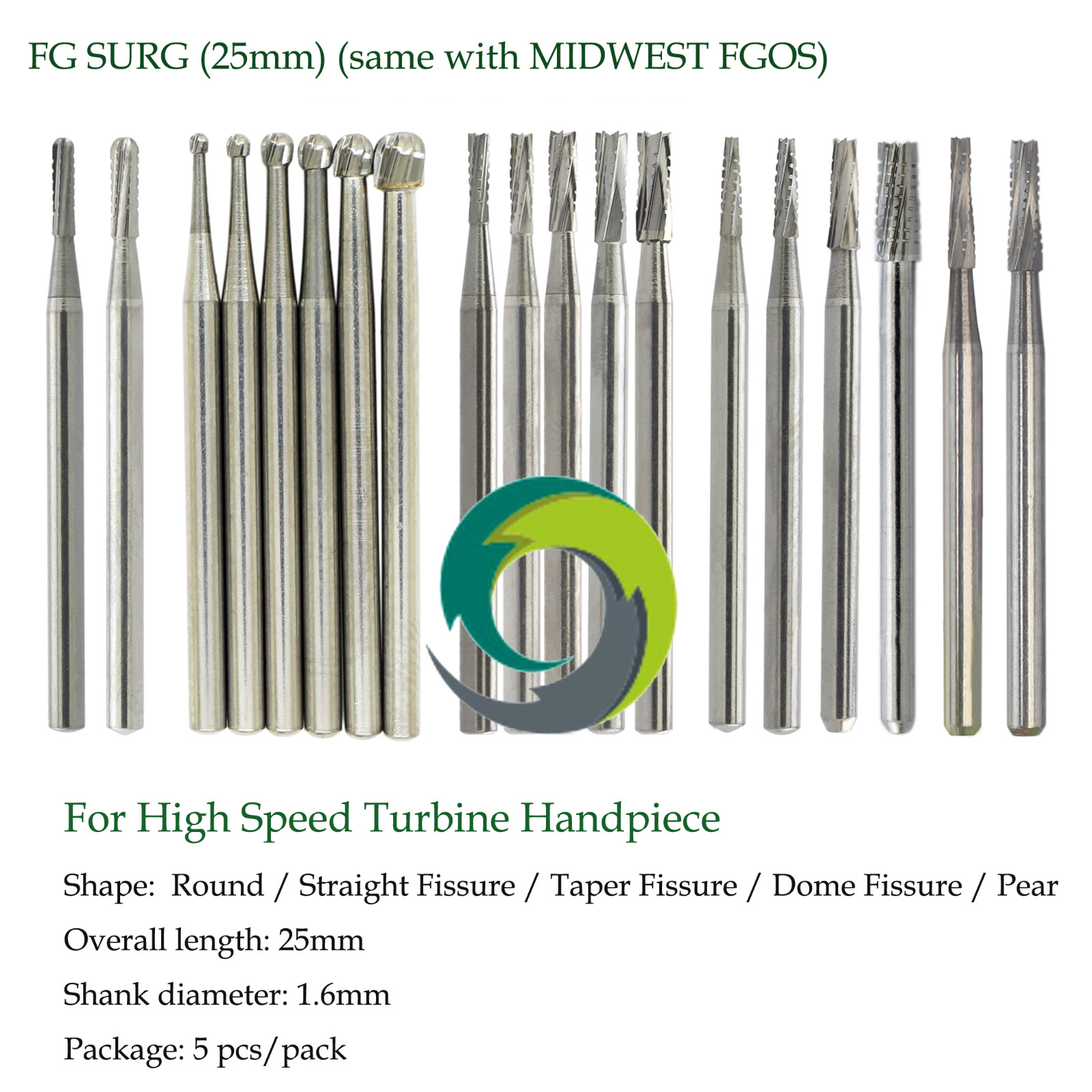 Wave Dental Surgical Burs Long Carbide Bur 25mm 557 557L FG 4 6 330 High Speed