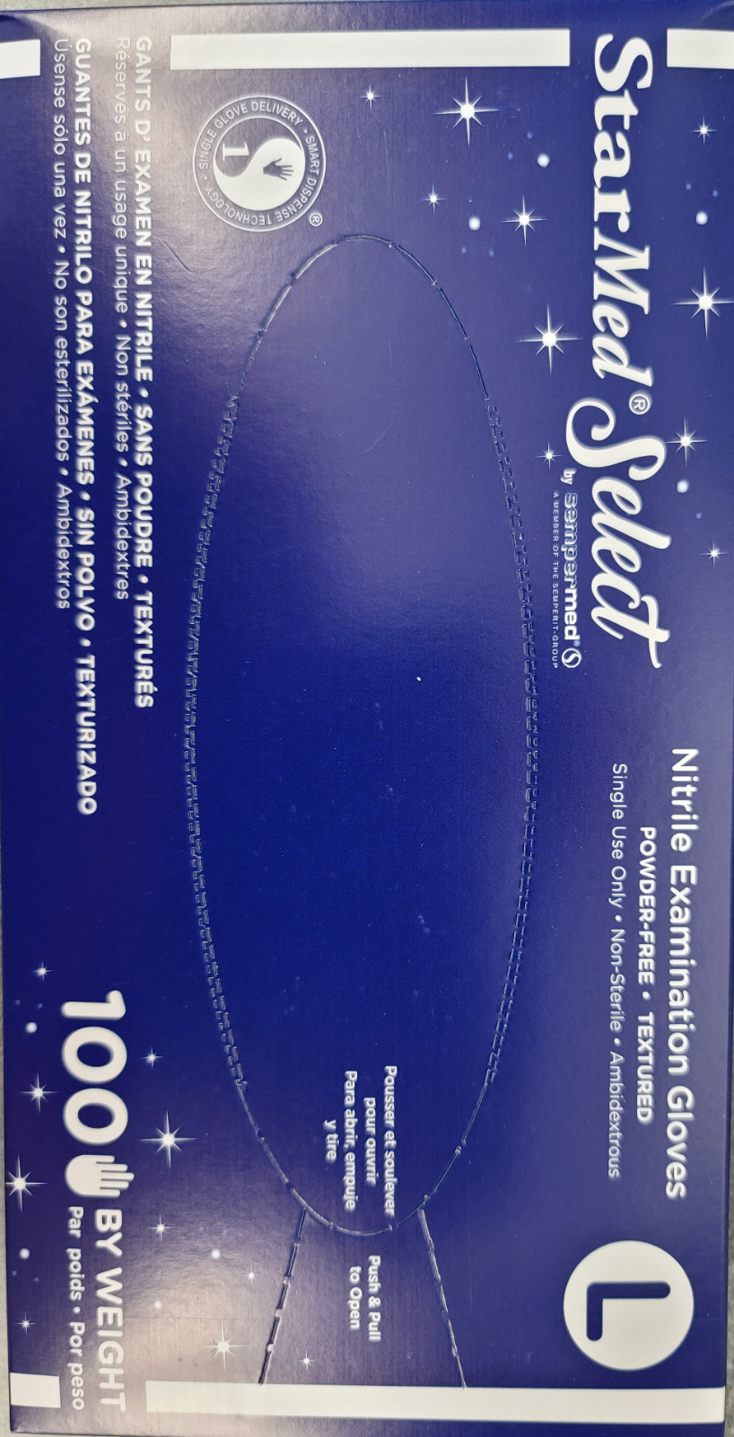 StarMed Select Nitrile Exam Gloves Large SMNS104, 1000/Case