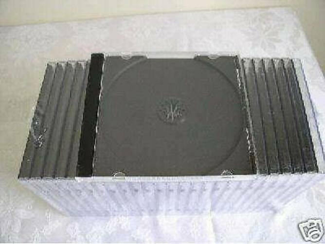 20 NEW 10.4MM SINGLE CD JEWEL CASES WITH BLACK TRAY, BL110PK, FREE SHIPPING