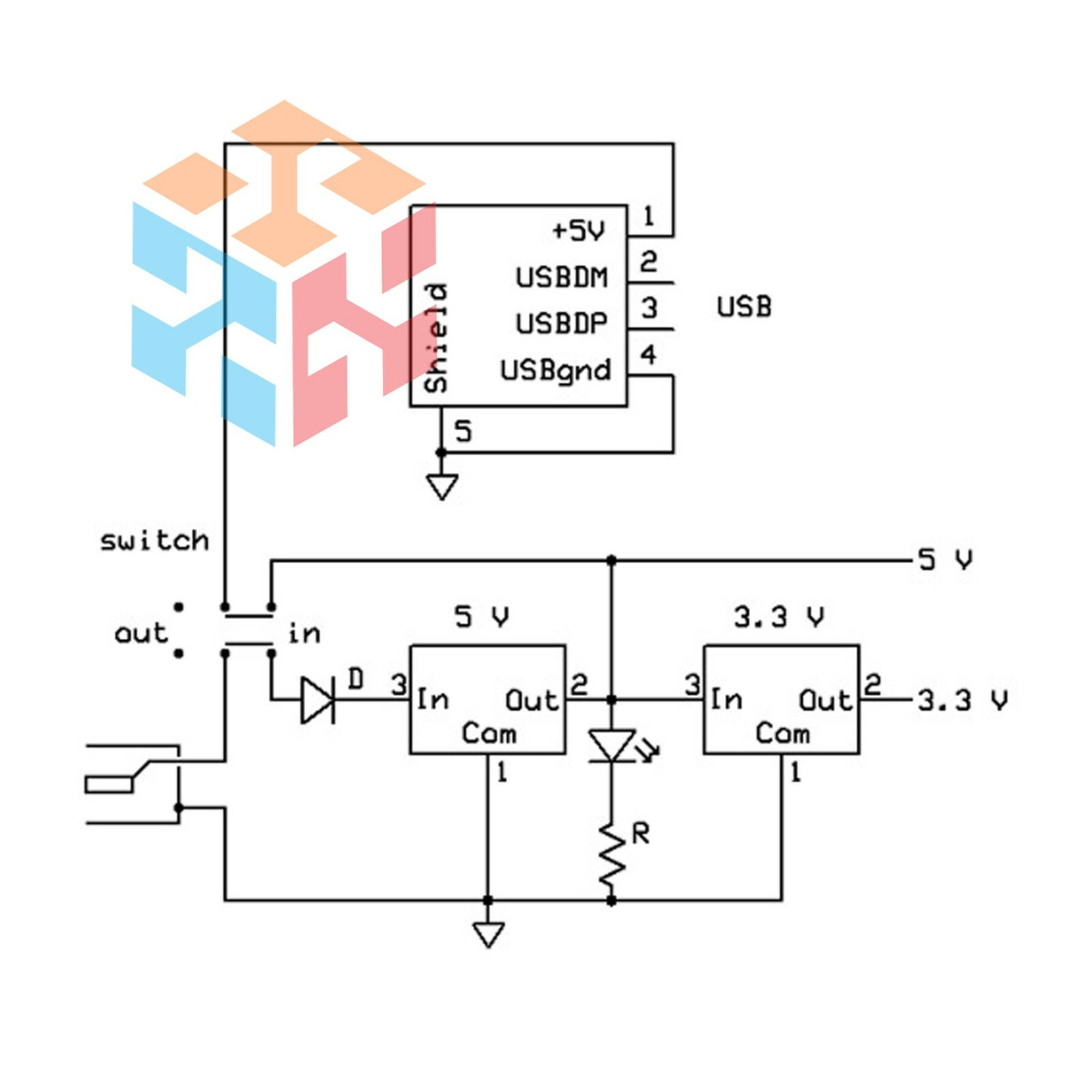 Breadboard Power Supply Module 3.3V / 5V For MB-102 & Solderless Breadboards US