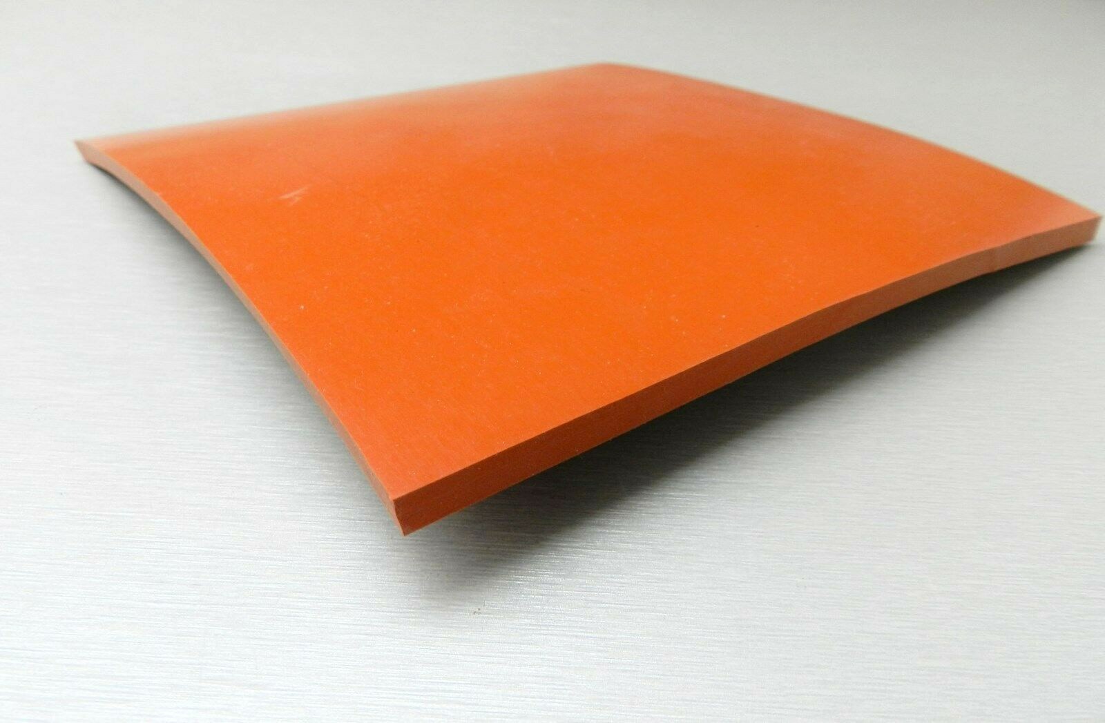 1/4″ Silicone Rubber Sheet High Temp Solid Red/Orange Commercial Grade 8″x8″ Sq