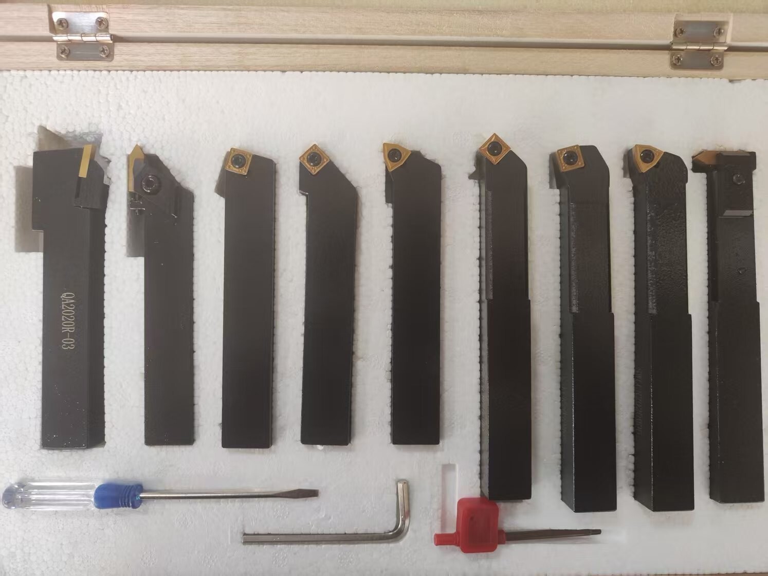 21PCS 3/4″ 20mm Shank Indexable Carbide Lathe Turning Insert Tool Holder Bit Set