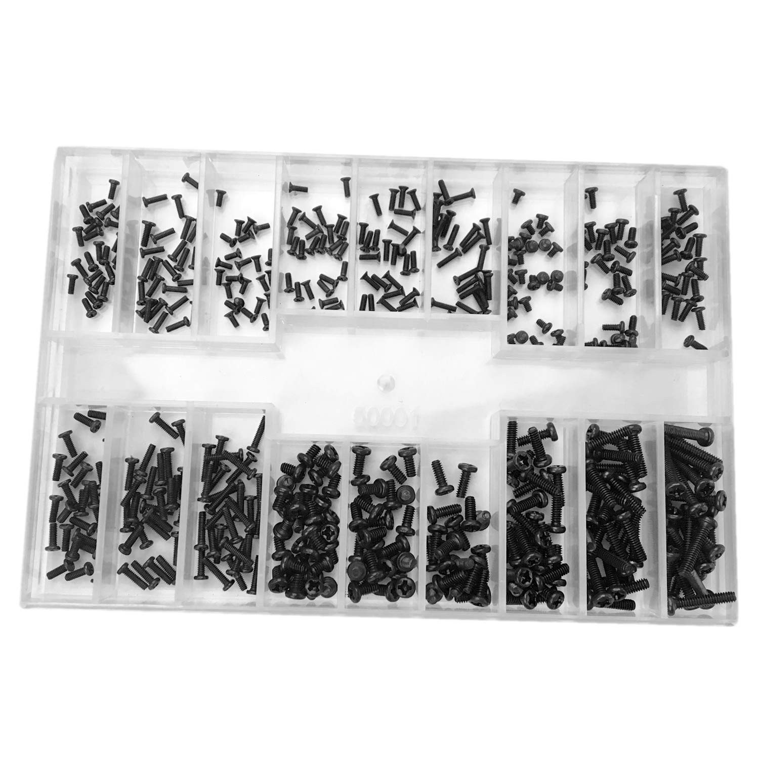 Small Screws Assortment Kit 18 Kinds M1.2 / M1.4 / M2.0 Tiny Micro Screws Set fo
