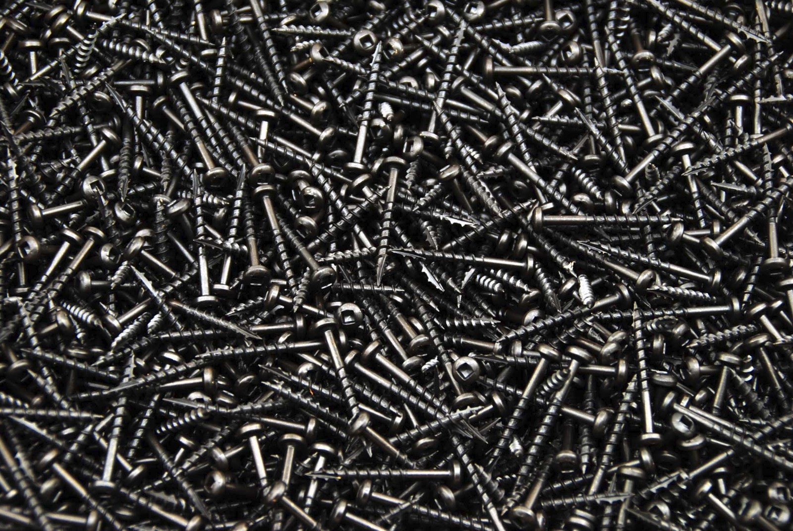 (1000) Square Drive Pan Head 6 x 1-1/2 Coarse Face Framing Type 17 Wood Screws