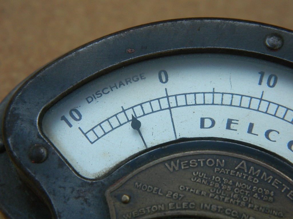 Antique Weston Ammeter Delco Model 267 Vintage Gauge early 1900’s