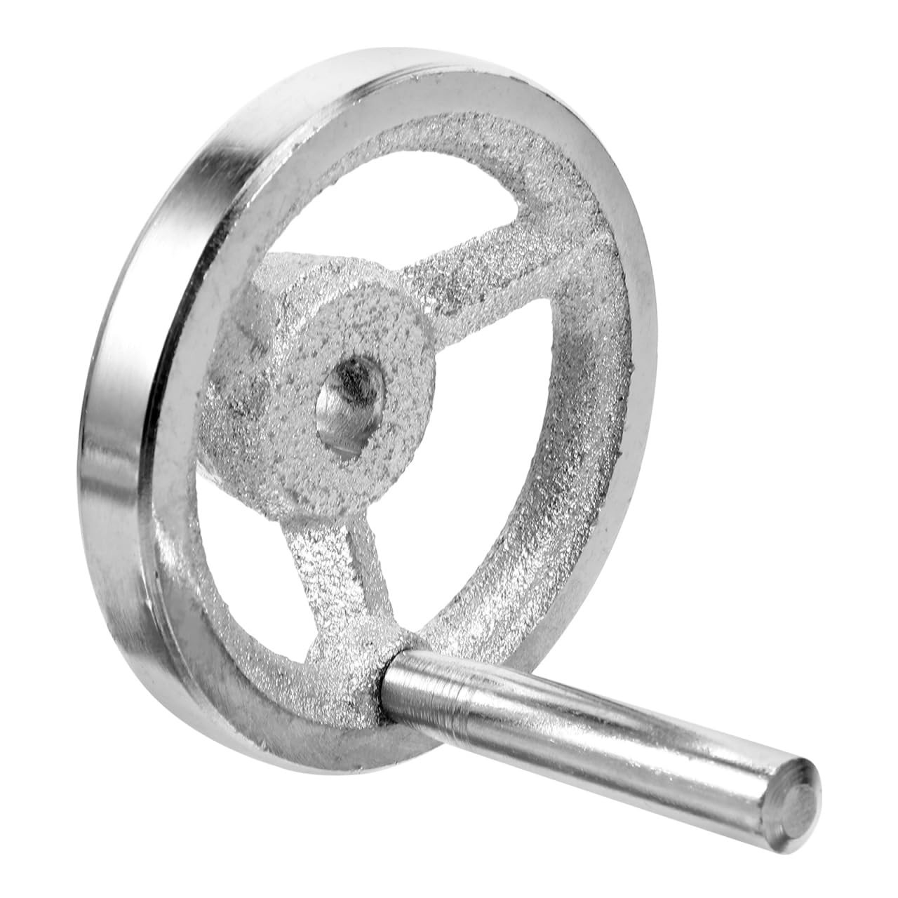 Cast Iron Handwheel Chrome Square Edge Crank 3.07×2.95×2.95 Inch Machine Tool