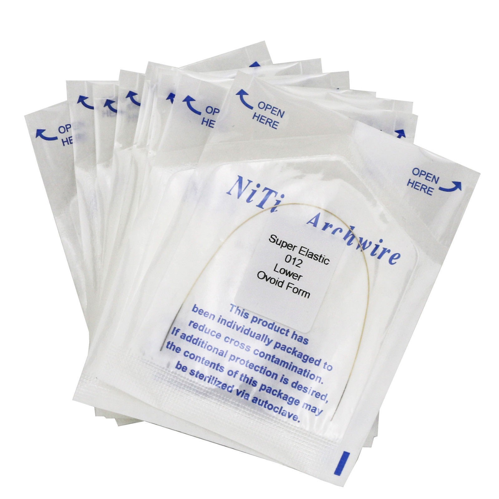 Dental White Teeth Color Coated Super Elastics Niti Rectangular/Round Arch Wire