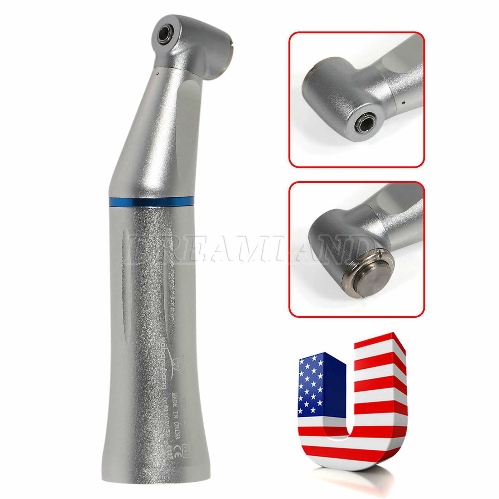 Dental 1:1 LED Optic/ NO-LED Contra Angle Low Speed Handpiece Push Fit NSK USA