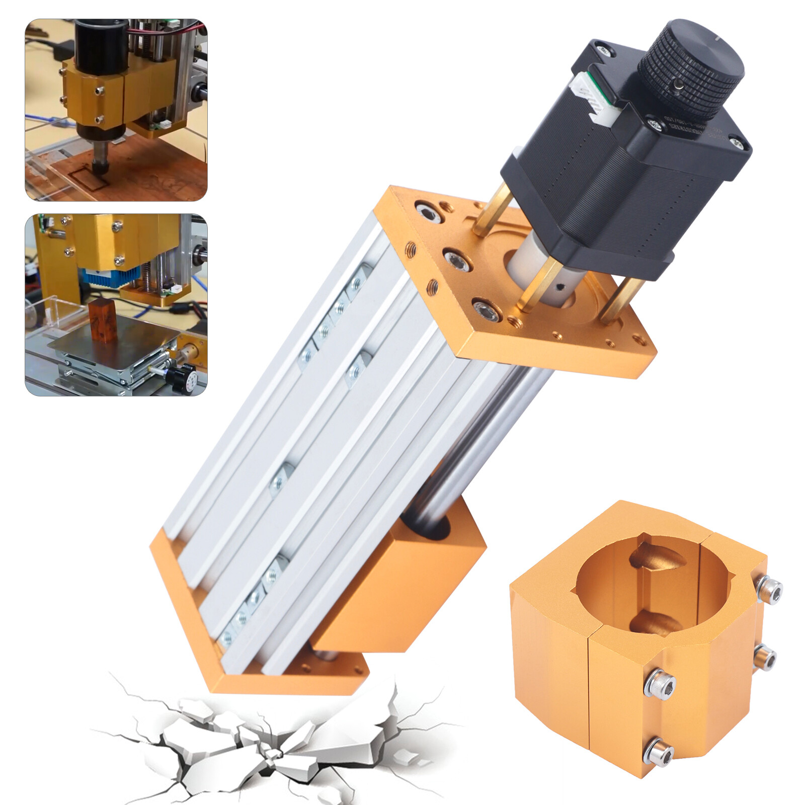 CNC Z-axis Module Support 3018plus 52mm Diameter Aluminum Slide + Upgrade kit