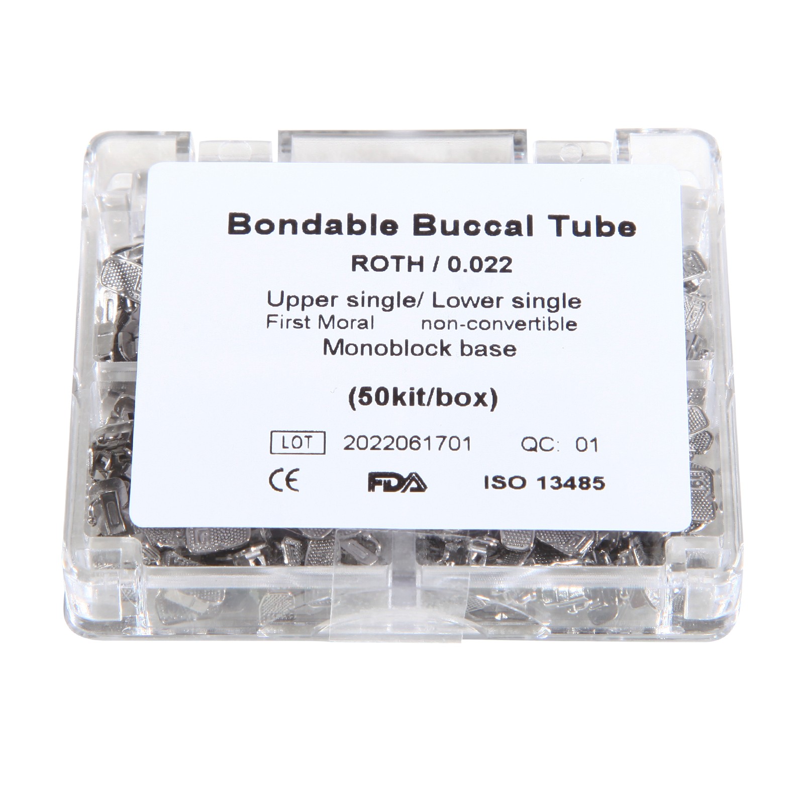 200pcs Dental Orthodontic Buccal Tubes Monoblock Roth 022 1st Molar Bondable OR