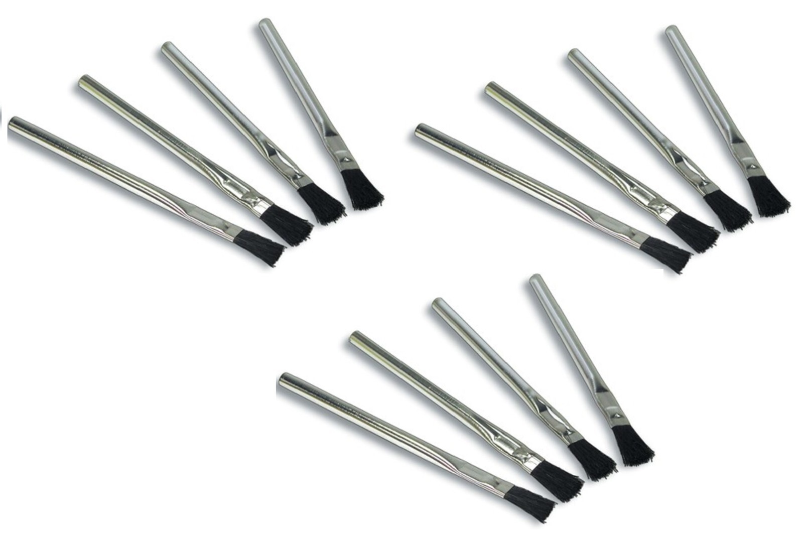 12 New 3/8″ Acid/Flux/Glue/Oil/Cleaning/Paint/Hobby Brushes, 6″ Long Brush