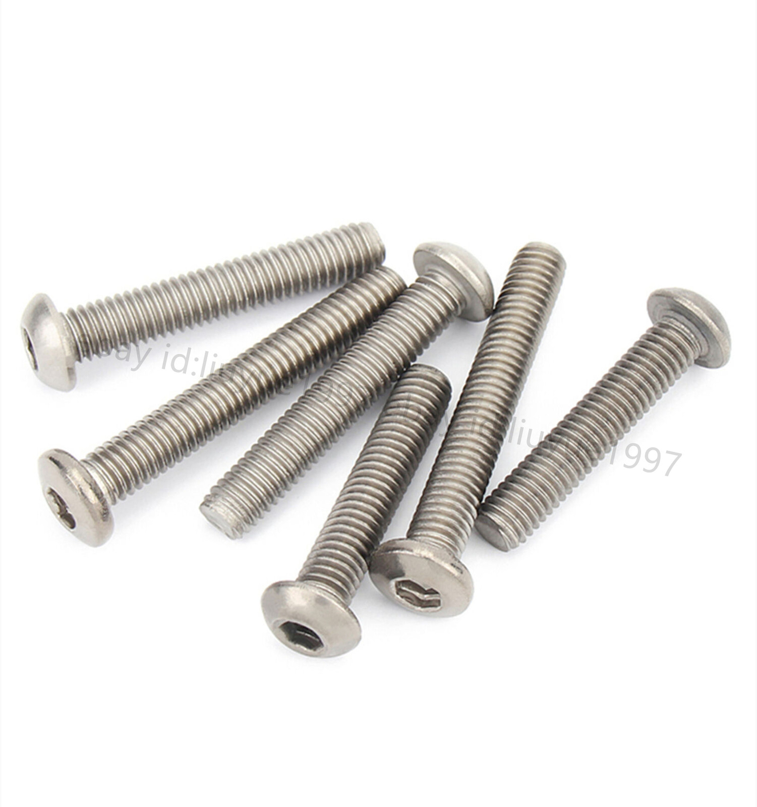 Titanium GR2 ISO7380 Hex Socket Bolts Button Head Screws M2 M2.5 M3 M4 M5 M6 M8