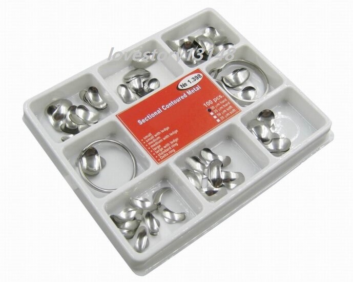 Dental Contoured Matrices Matrix Full Matrix Kit 35μm Hard No.1.398 + 2 Rings