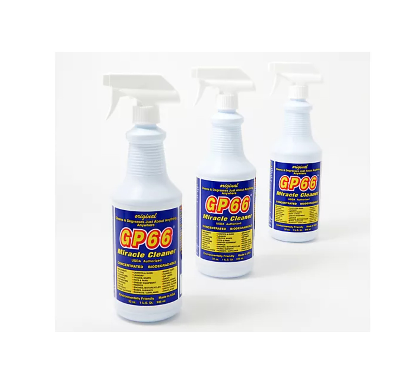 GP66 Set of 3 Super-Size Green Miracle Cleaner and Degreaser