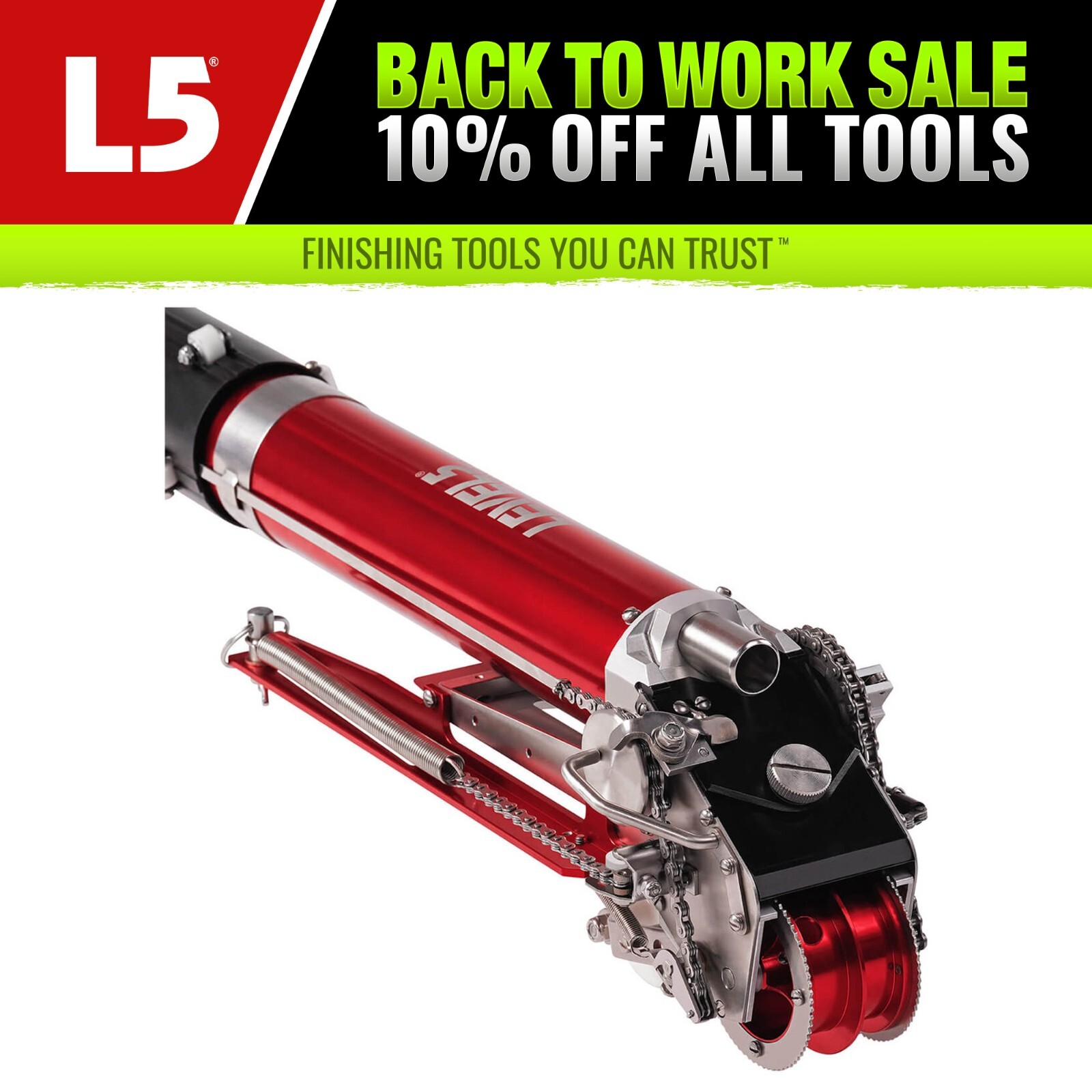 Drywall Taping Automatic Tool w/ Quick-Clean Head 7-yr Warranty | LEVEL5 | 4-760