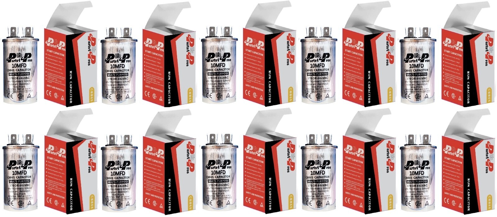 10uF MFD 370-440 VAC (10x) High Quality Motor Run Oil Capacitors CBB65 10 uF