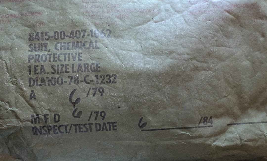 Vintage Military Chemical Protective Suit Two Piece In Packaging “78”
