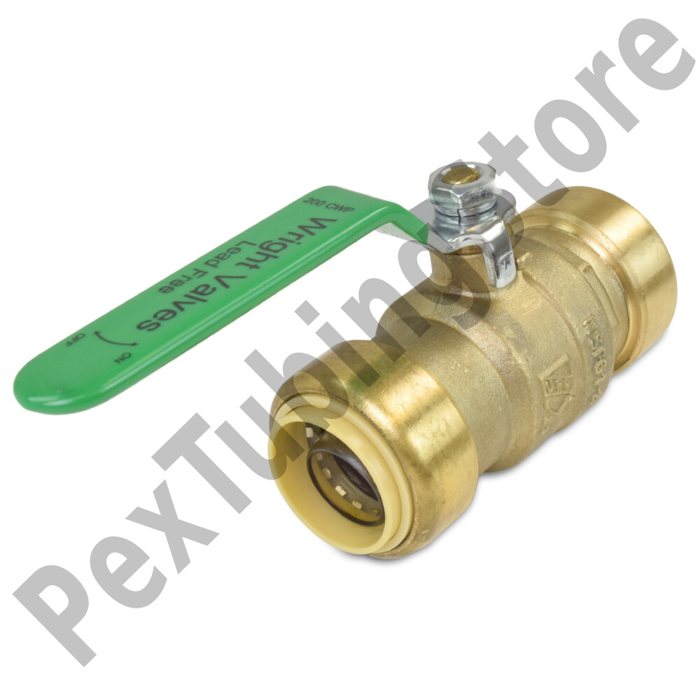 1″ Sharkbite Style (Push-Fit) Push to Connect Lead-Free Brass Ball Valve