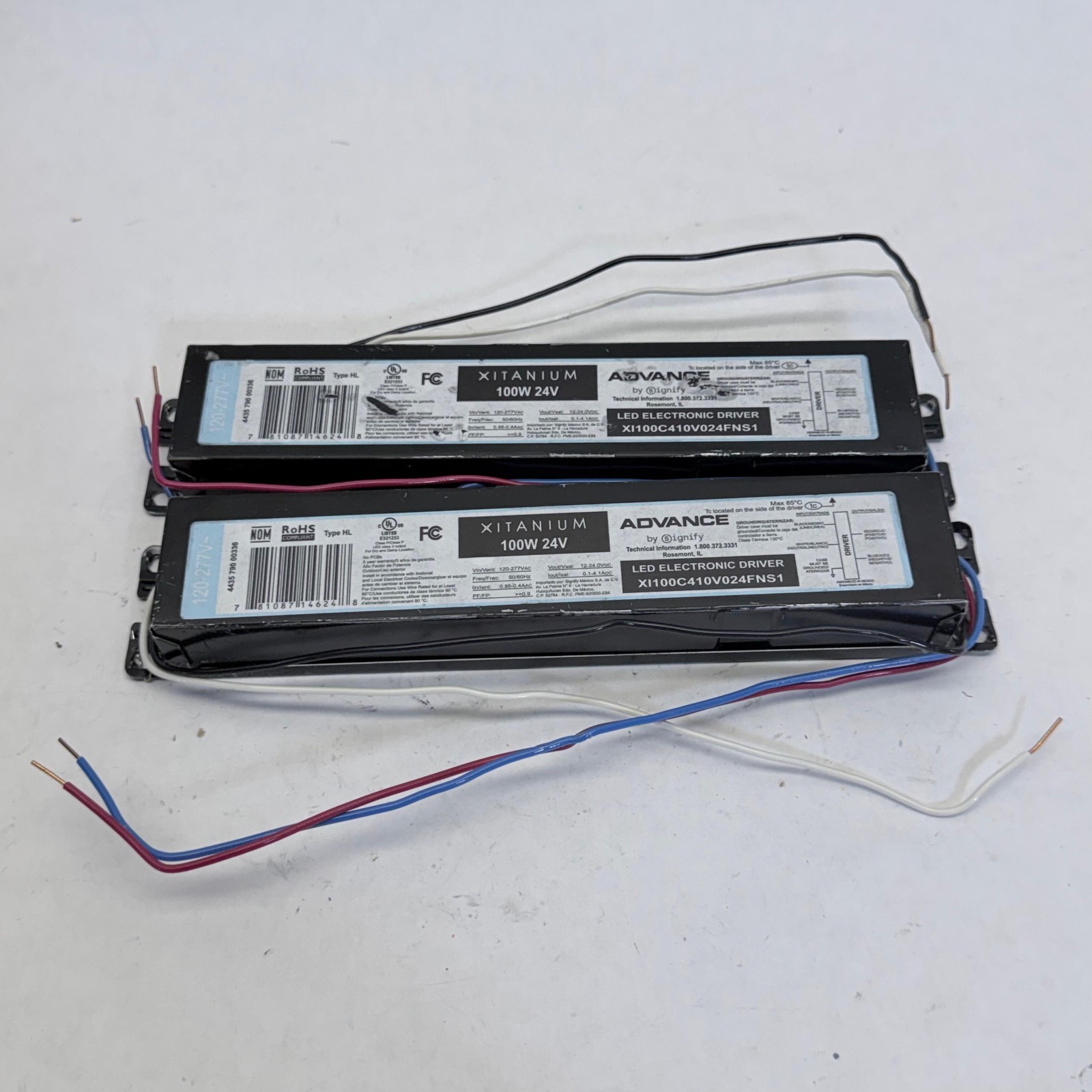 LOT OF 2 ADVANCE XI100C410V024FNS1 XITANIUM 100W – 24V LED ELECTRONIC DRIVER