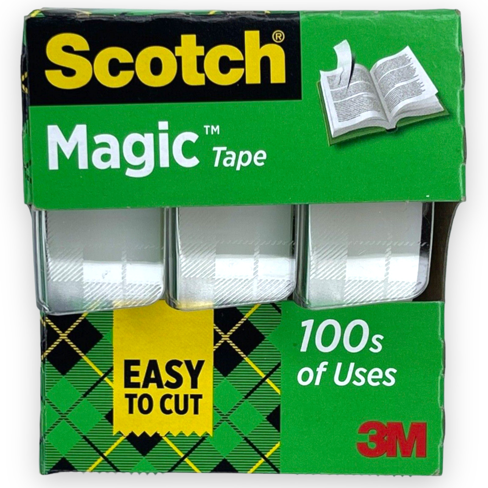 Scotch 3M Magic Tape Dispenser ¾ in. x 325 in – 3 Rolls BOGO Easy To Cut Matte