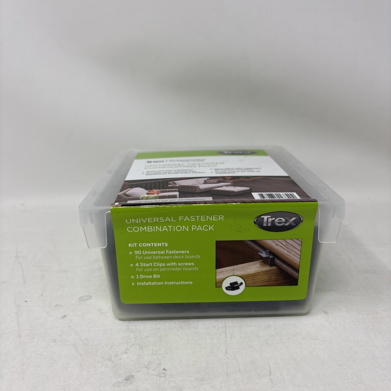 Trex Hideaway Universal Hidden Fastener Combo Pack 50 Sq ft Coverage – NEW