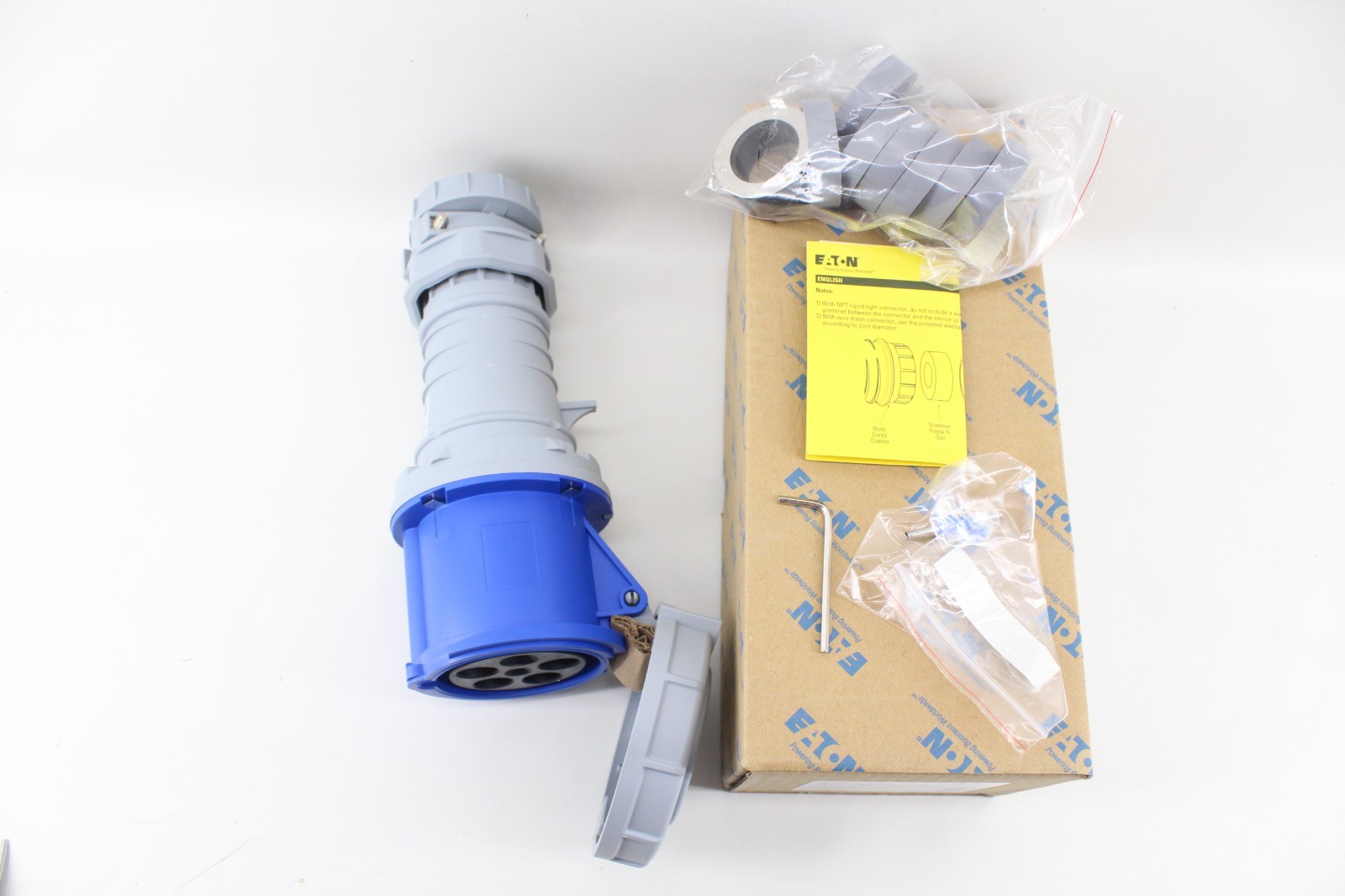 EATON Arrow Hart AH560C9W Water-Tight Pin and Sleeve Connector, IP69K rated,