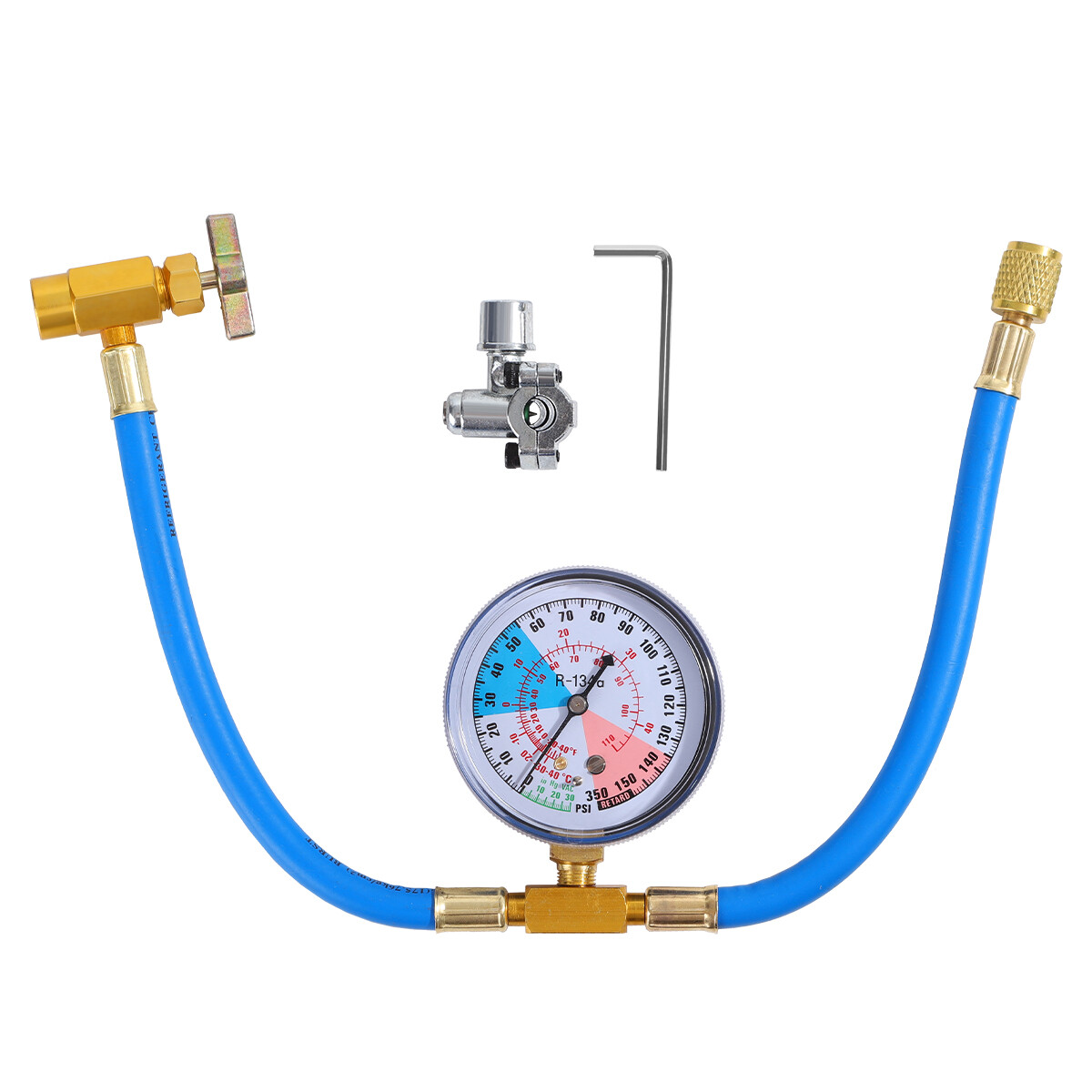 BPV31 Bullet Piercing Tap Valve Kits w/ Pressure Gauge Home Refrigerator Freezer