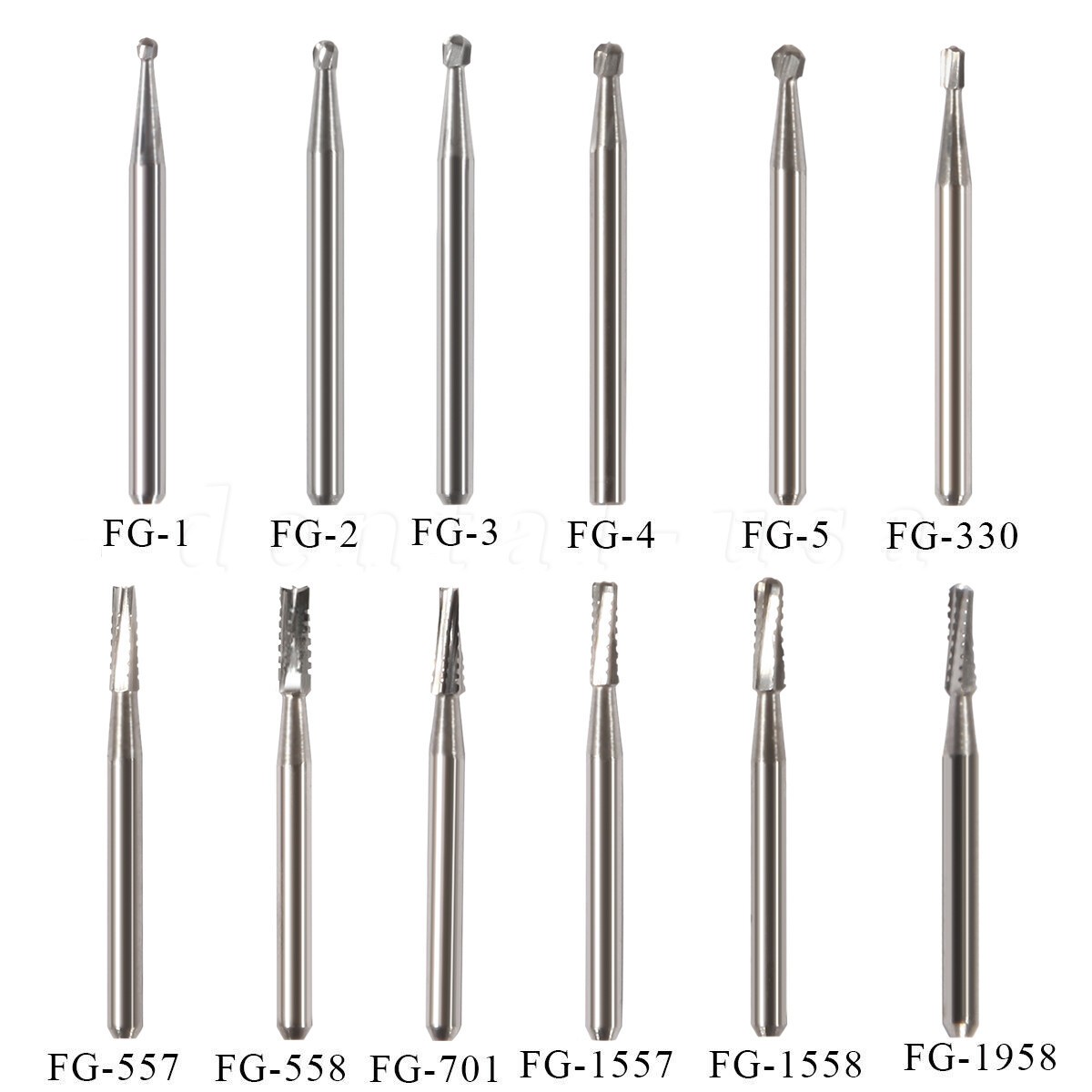 Dental Burs FG 330 557 701 Pear High Speed Tungsten Carbide Burr 19mm Midwest