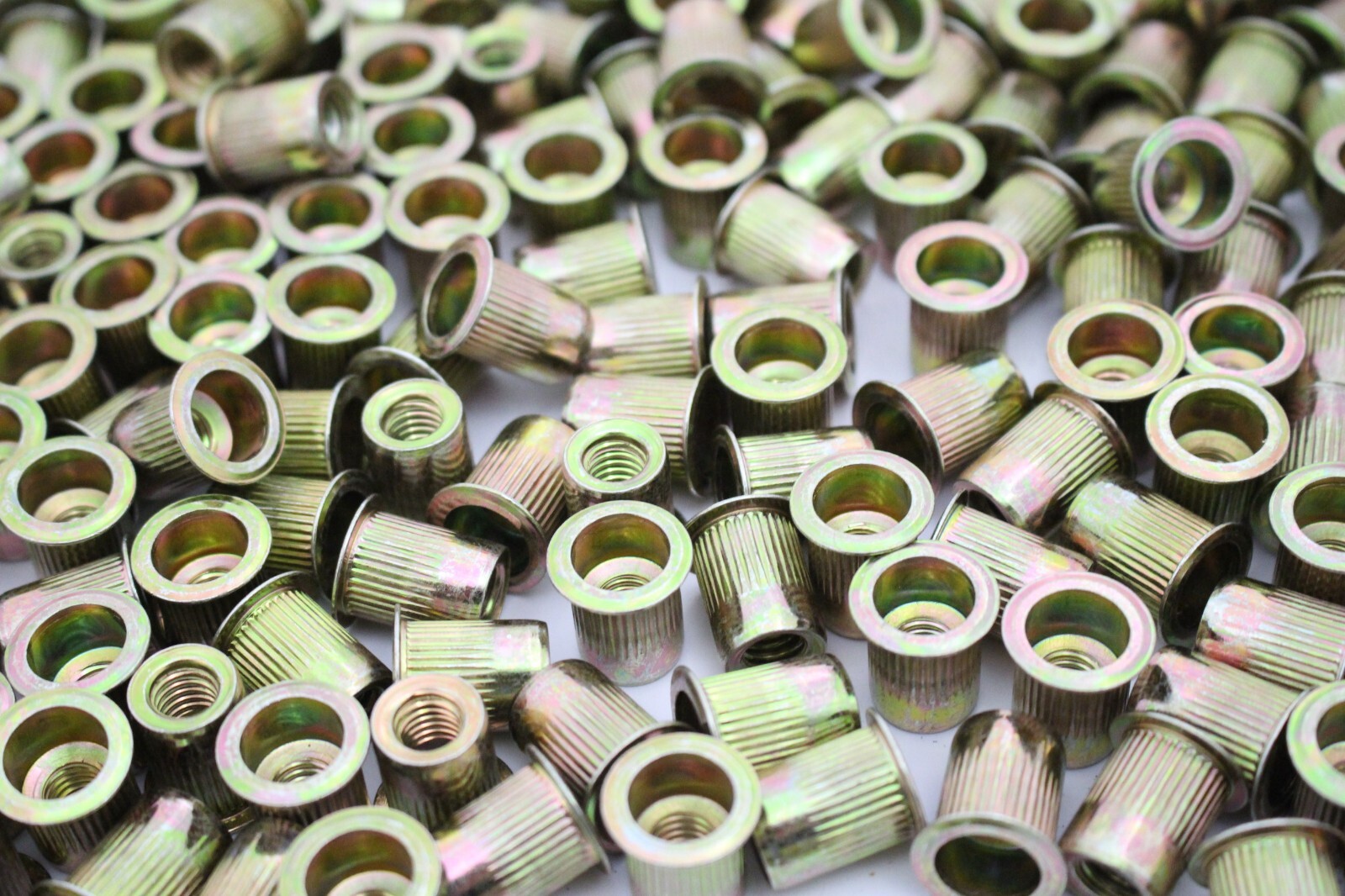 M8-1.25 Zinc Plated Steel Flange Nutserts – Rivet Nut – Rivnut Nutsert – USA