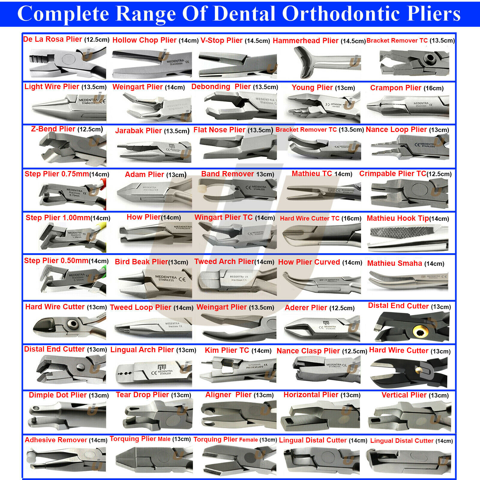 PREMIUM Range Of Dental Pliers Surgical Wire Bending Plier Orthodontics Supplies